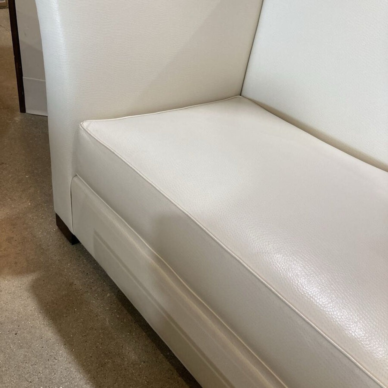 Custom Modern Leather Settee Sofa - image-7