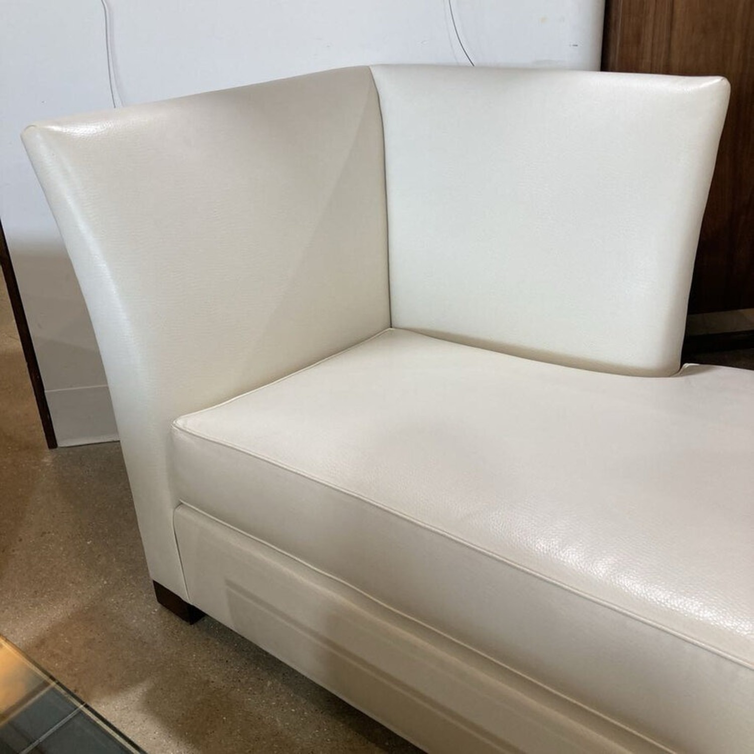 Custom Modern Leather Settee Sofa - image-6
