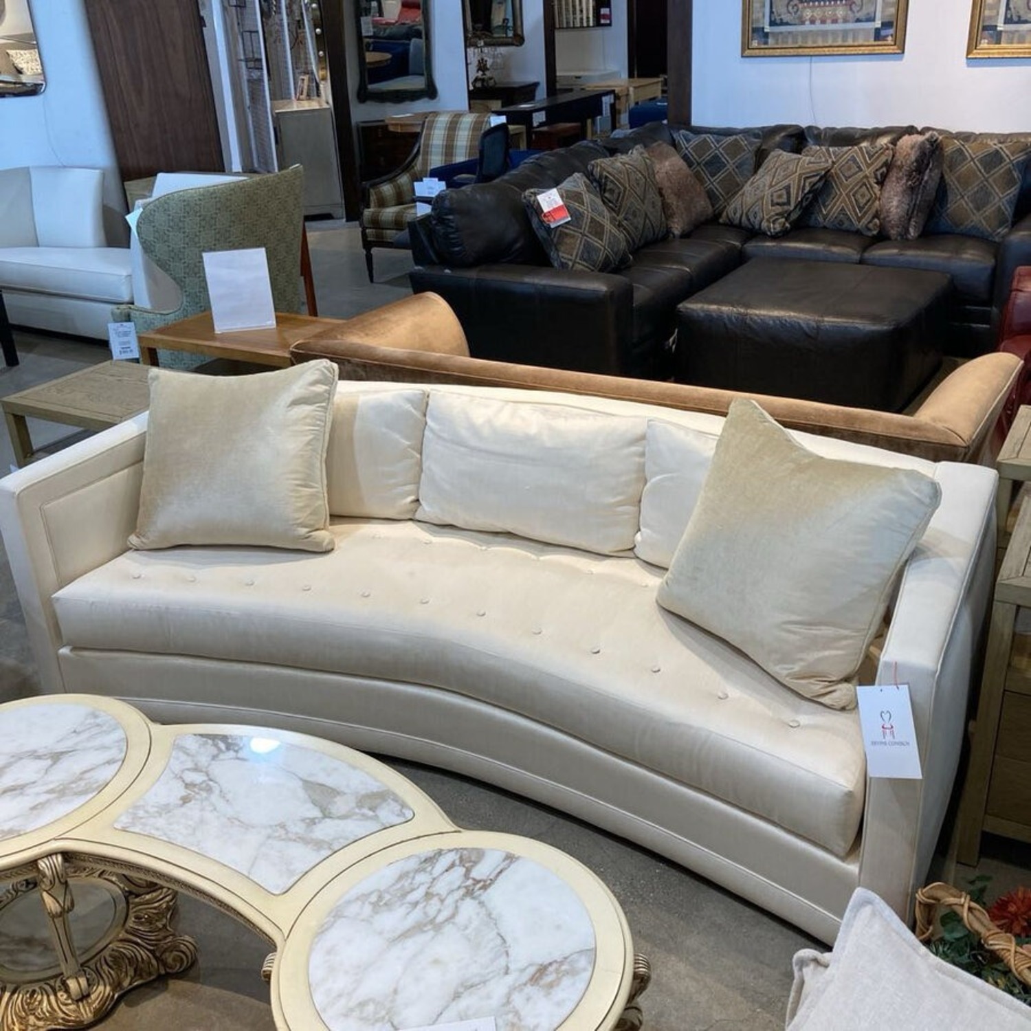 Kravet Custom Down Filled Tufted Sofa - image-3