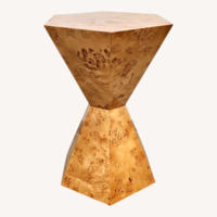 Billie Burl Wood Hexagon Side Table