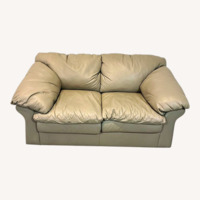 Leather Pillow-Top Two Seat Loveseat