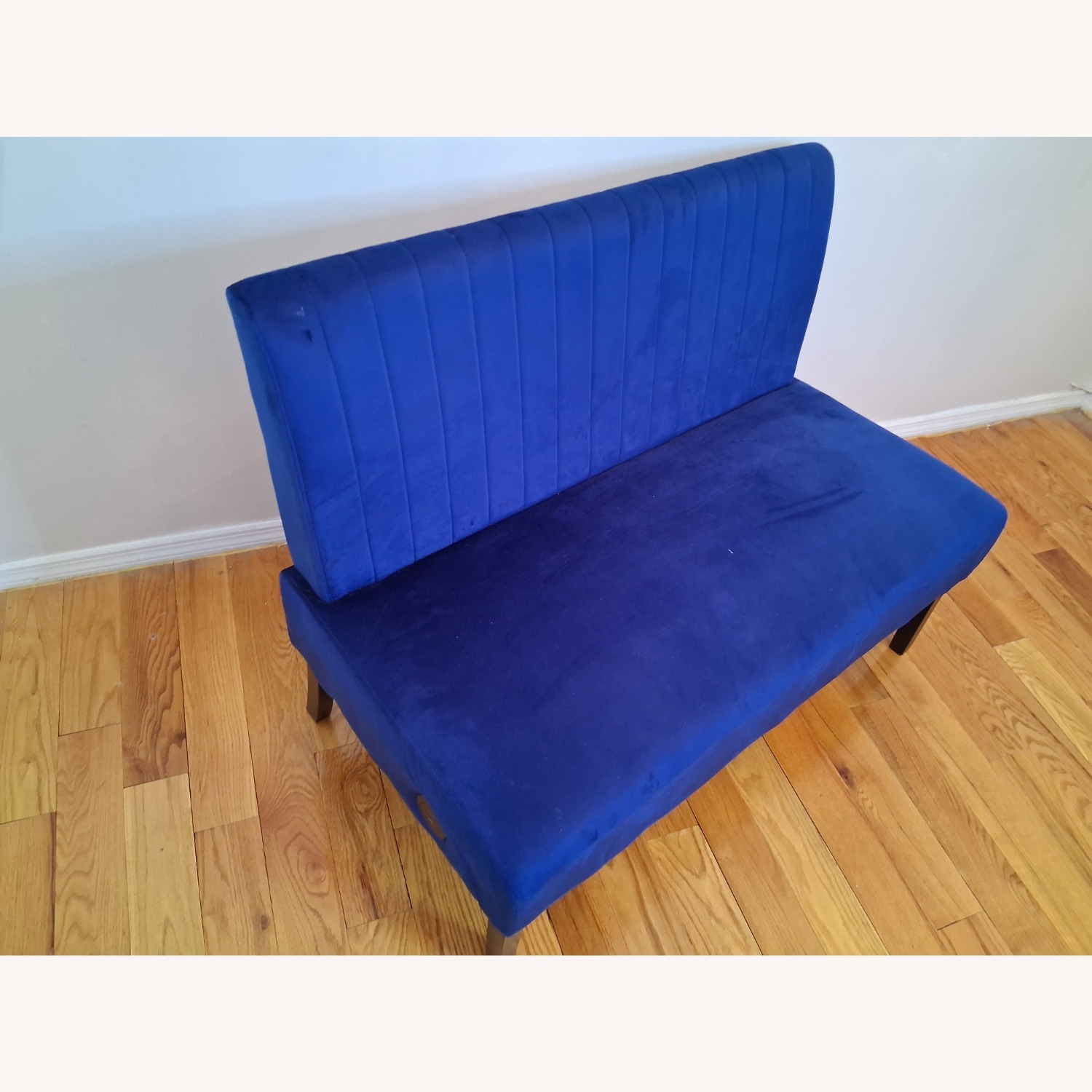 Christopher Knight Blue Velvet 2 Seater Loveseat Sofa - image-2