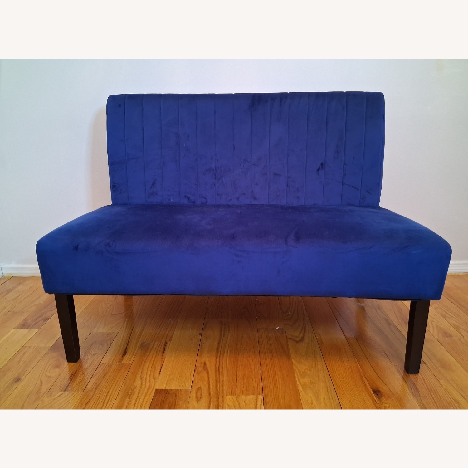Christopher Knight Blue Velvet 2 Seater Loveseat Sofa - image-1