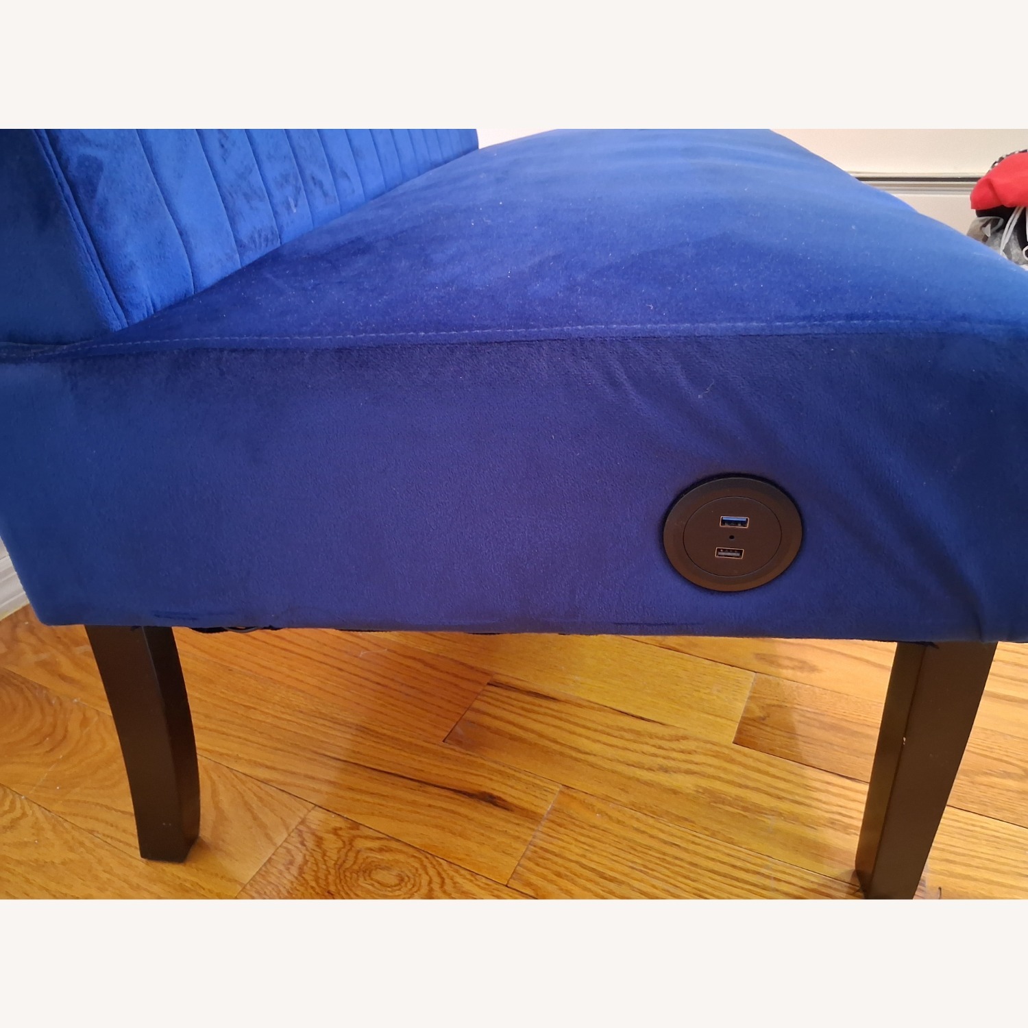 Christopher Knight Blue Velvet 2 Seater Loveseat Sofa - image-3