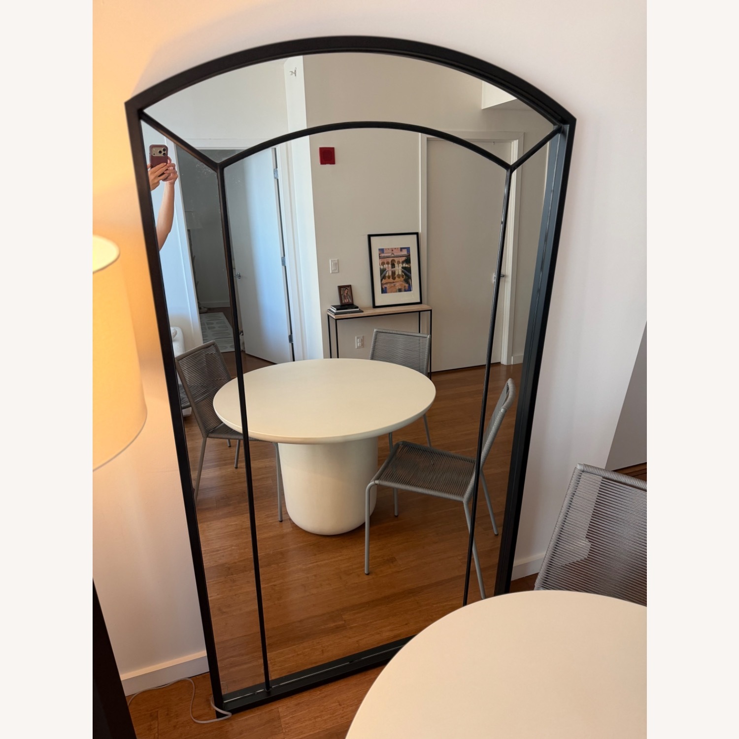 CB2 Lola 45" Round Ivory Concrete Dining Table - image-2