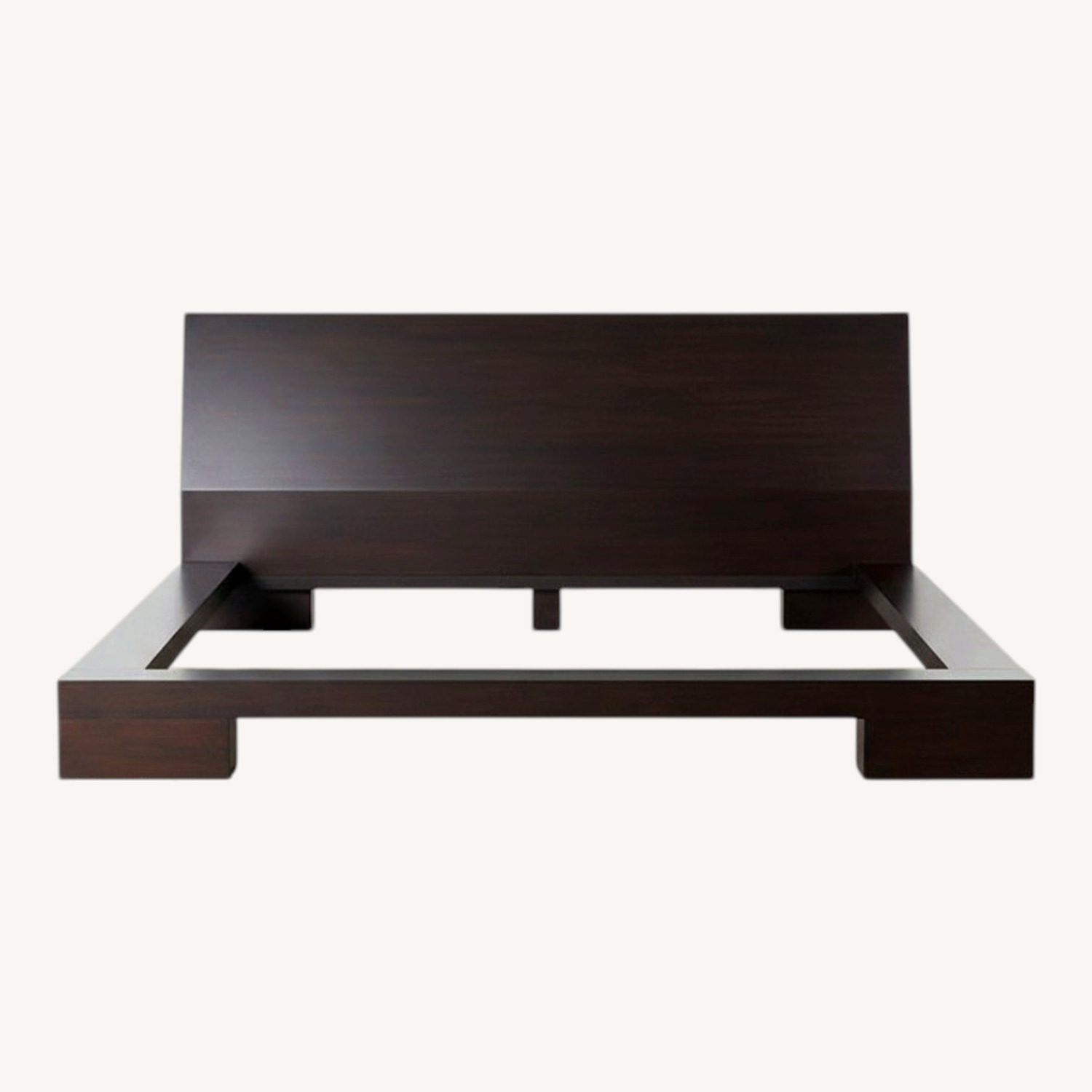 Crate & Barrel Asher Dark Brown Wood Queen Bed - image-6
