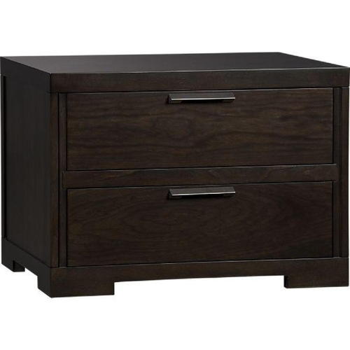 Used Crate & Barrel Asher Dark Brown Wood Nightstand for sale on AptDeco