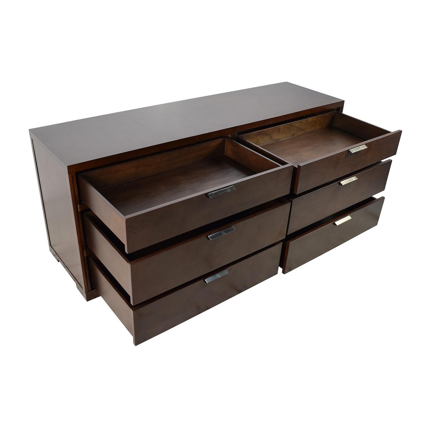 Crate & Barrel Asher Dark Brown Wood Dresser - image-6