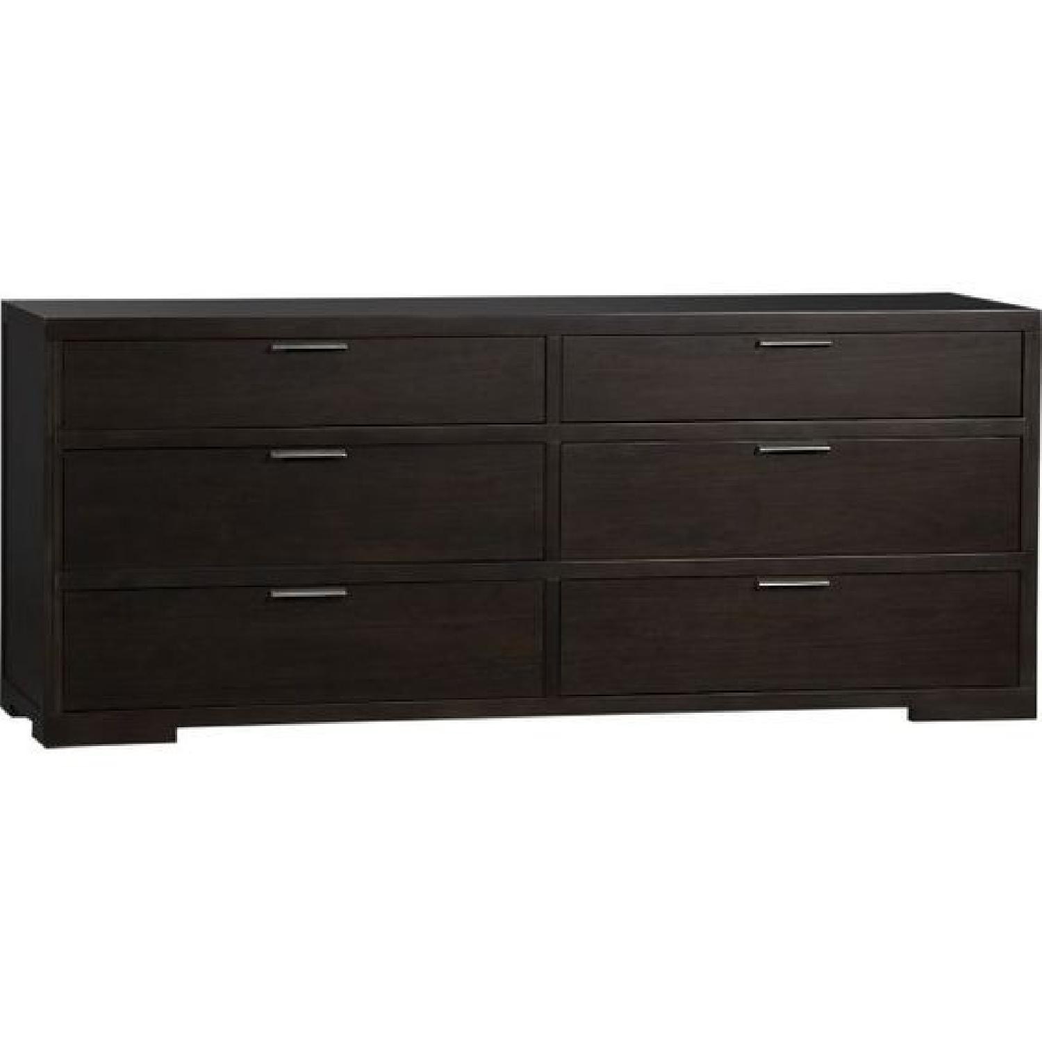 Crate & Barrel Asher Dark Brown Wood Dresser - image-5