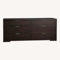 Crate & Barrel Asher Dark Brown Wood Dresser