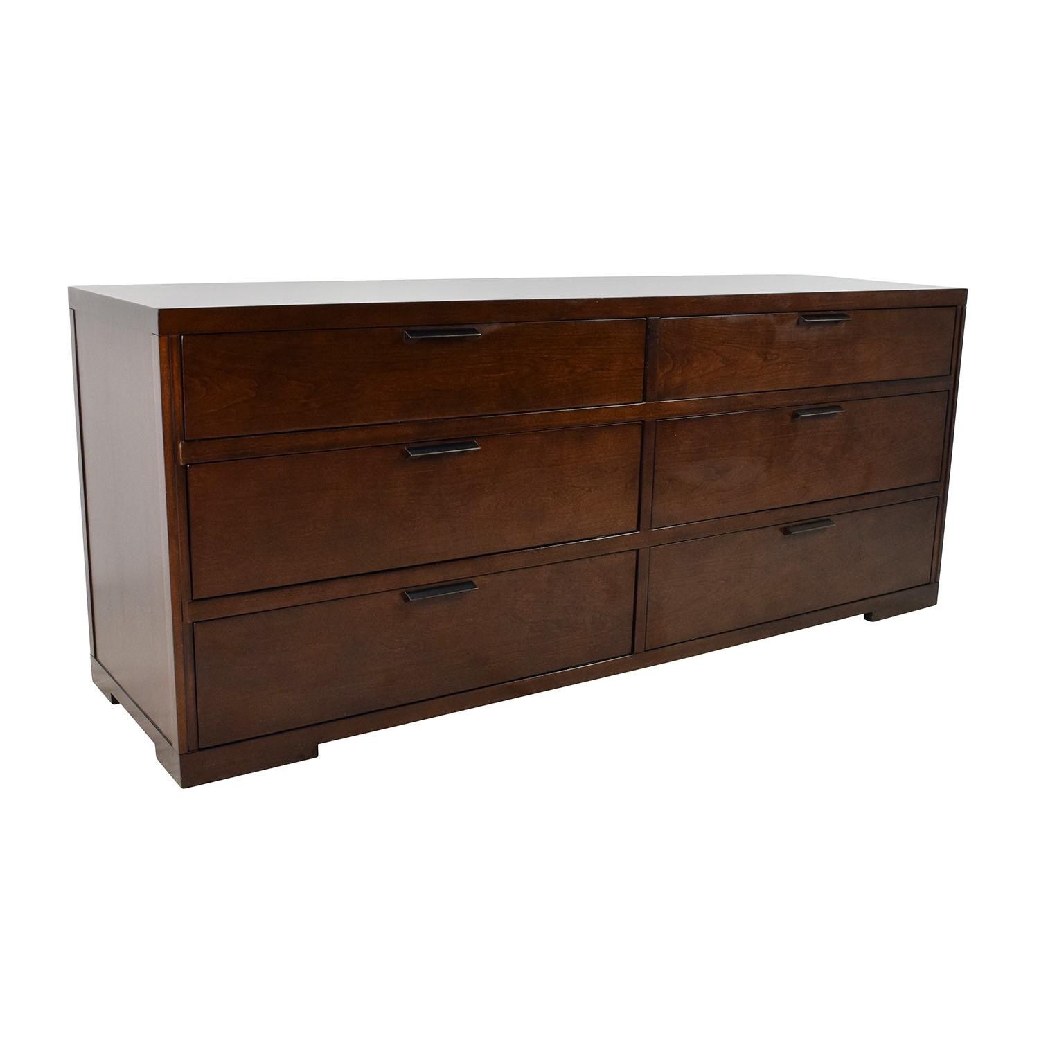 Crate & Barrel Asher Dark Brown Wood Dresser - image-7