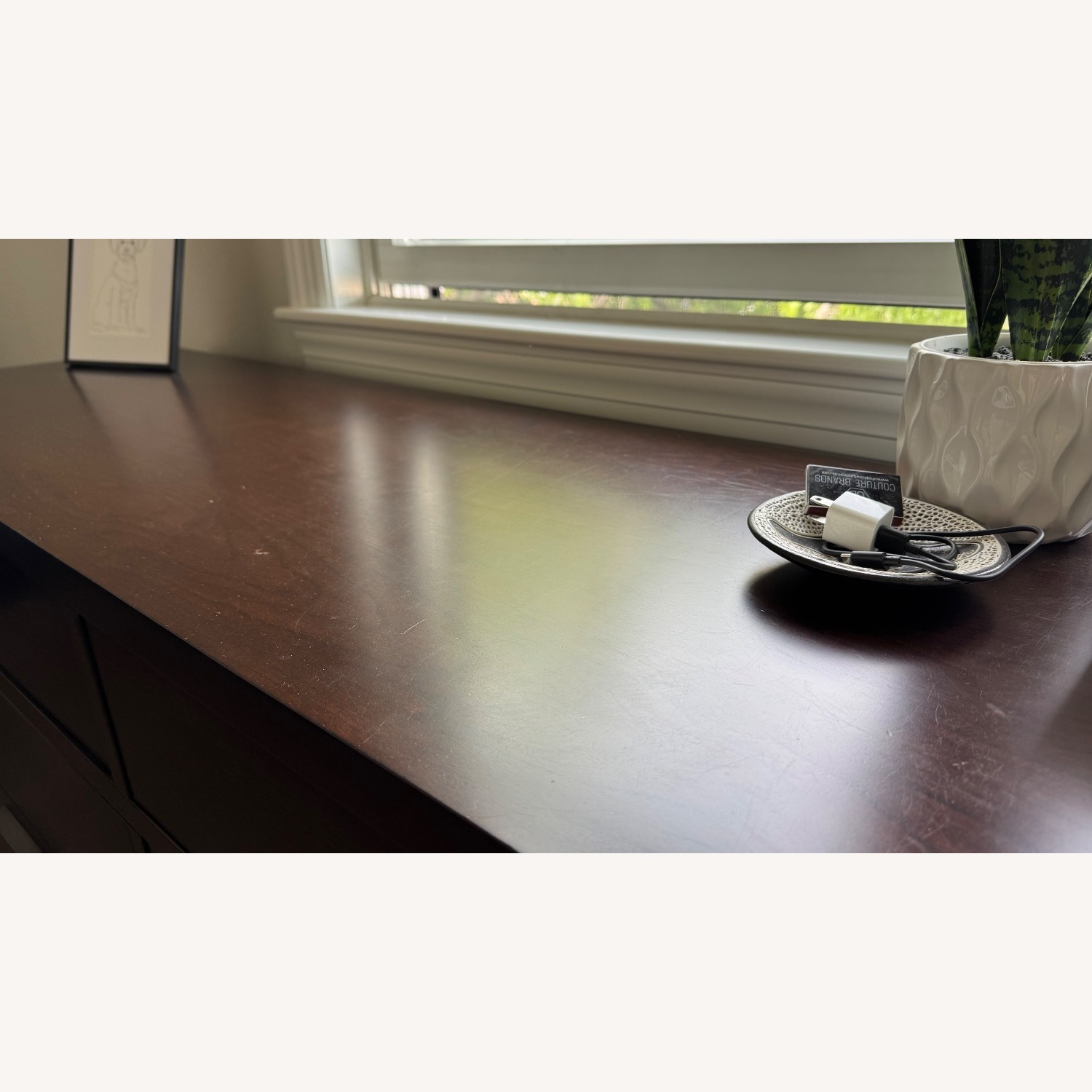 Crate & Barrel Asher Dark Brown Wood Dresser - image-4