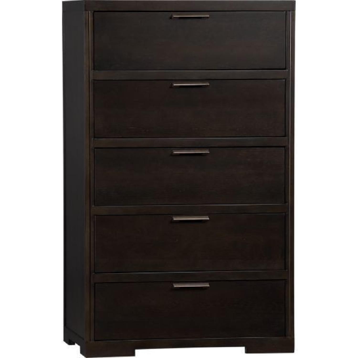Crate & Barrel Asher Dark Brown Wood Dresser - image-4