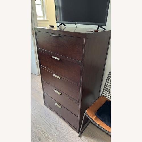 Used Crate & Barrel Asher Dark Brown Wood Dresser for sale on AptDeco