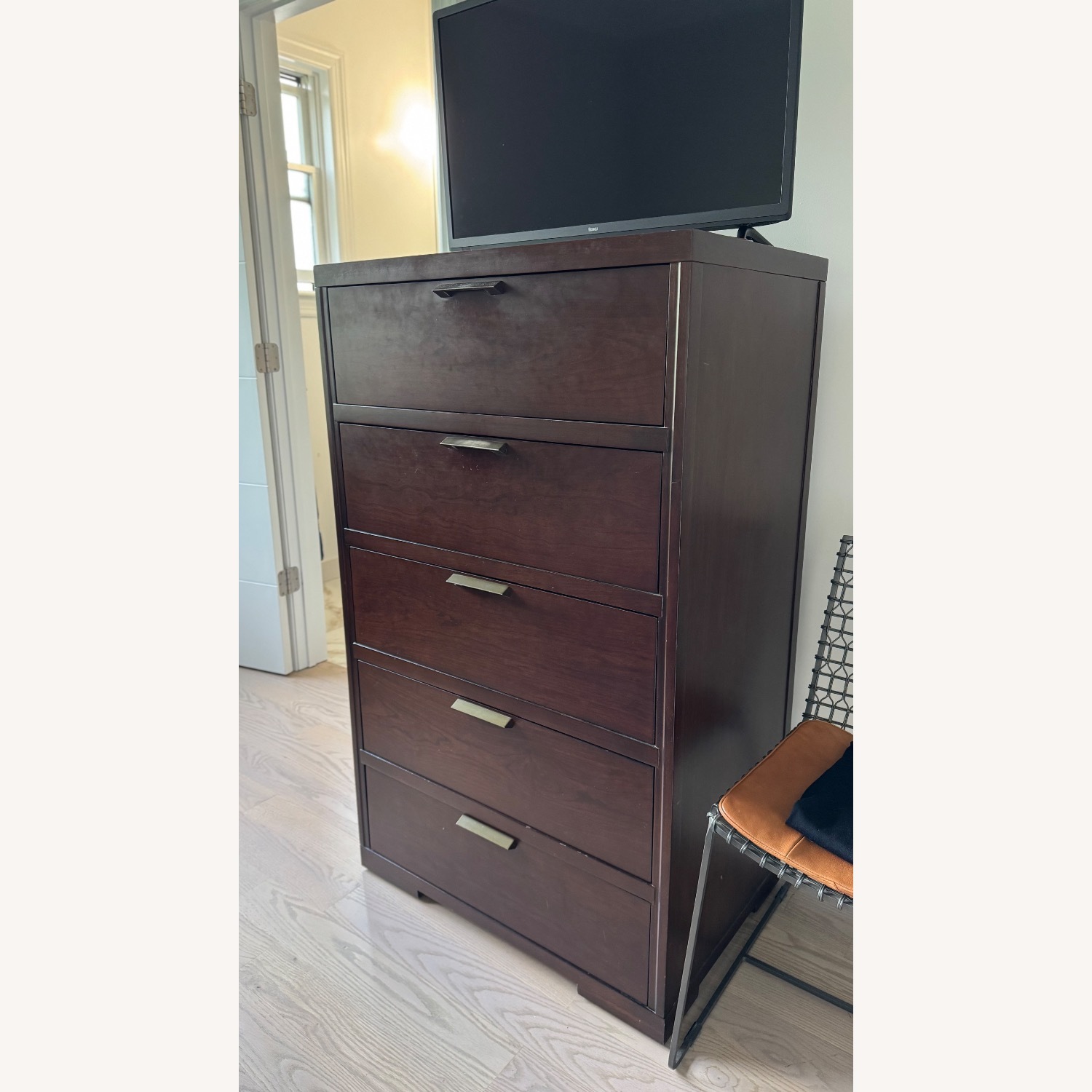 Crate & Barrel Asher Dark Brown Wood Dresser - image-3