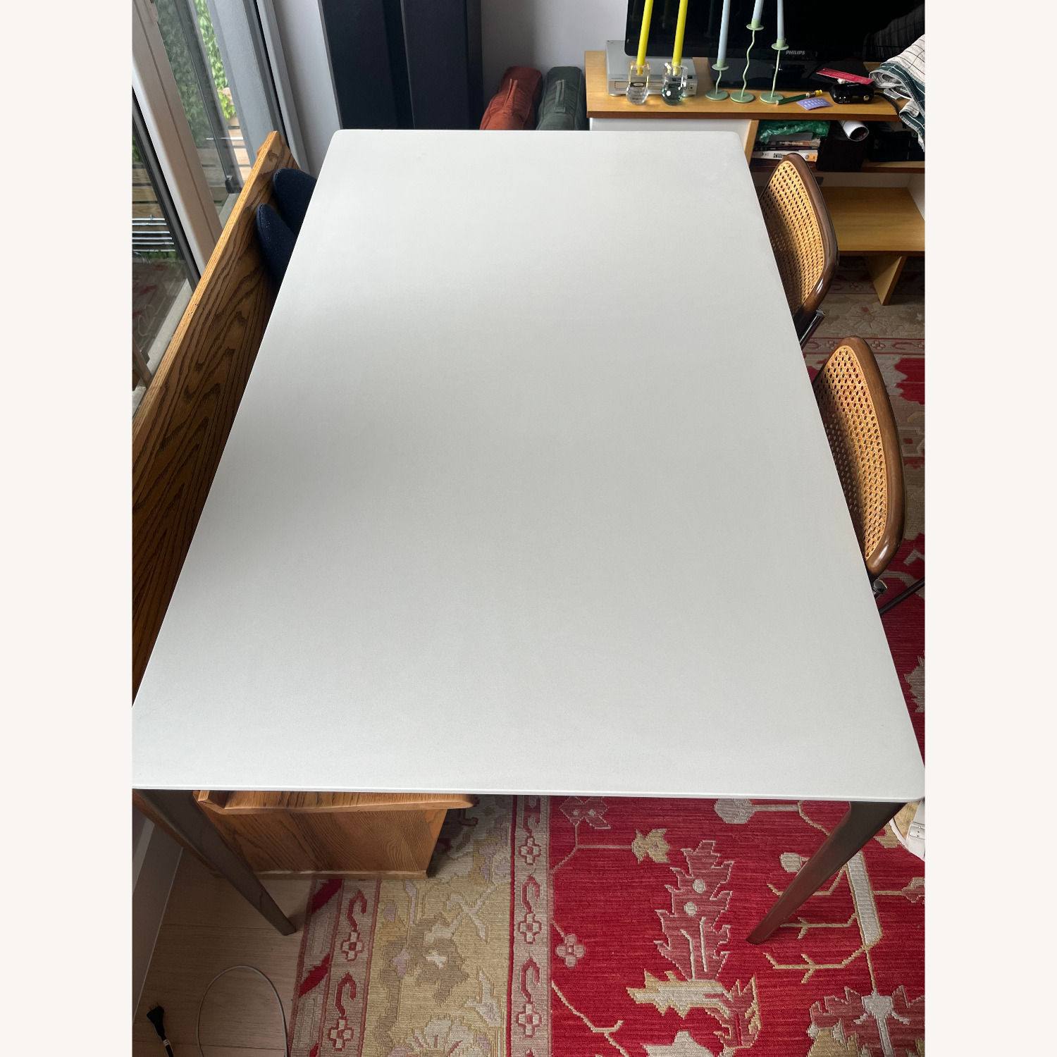 West Elm Canto White Metal Dining Table - image-10