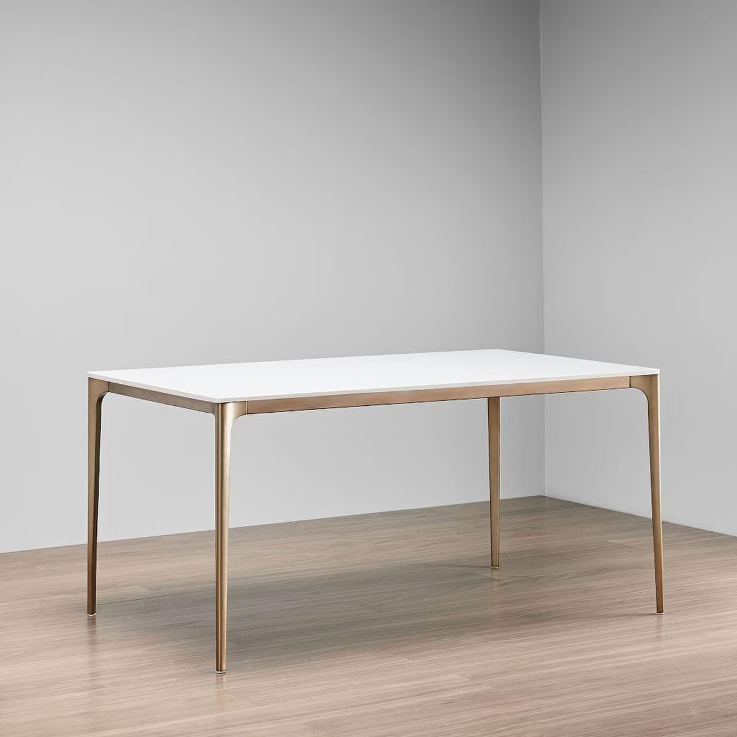 West Elm Canto White Metal Dining Table - image-12