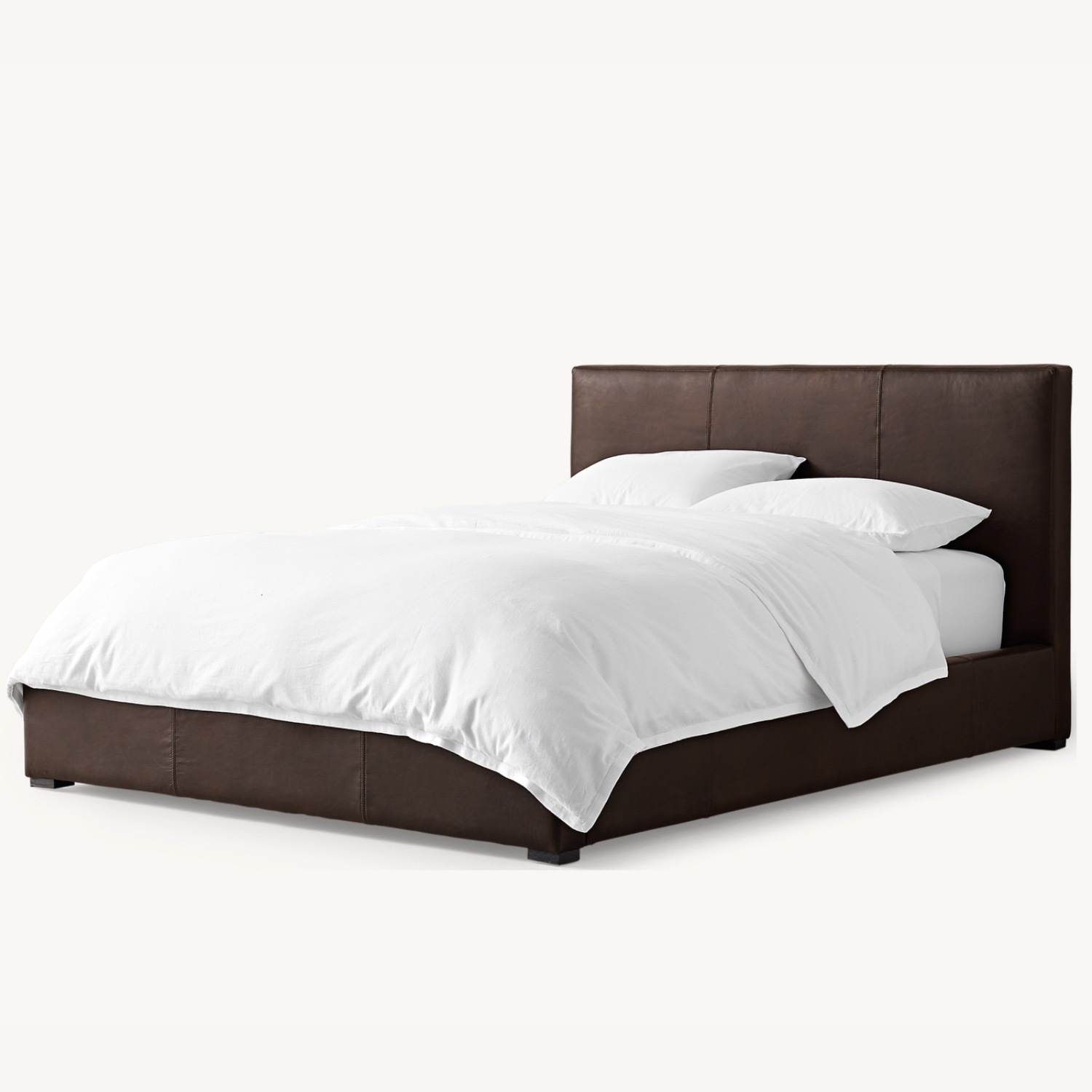 Restoration Hardware Modena Leather Panel Bed - image-2