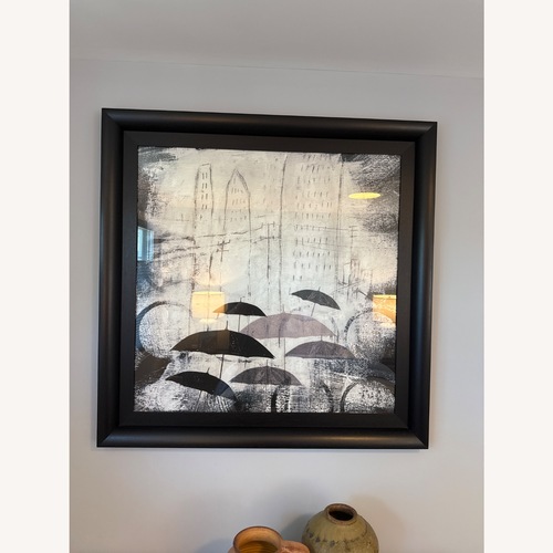 Used Crate & Barrel Parasols Dark Brown Wood Wall Art for sale on AptDeco
