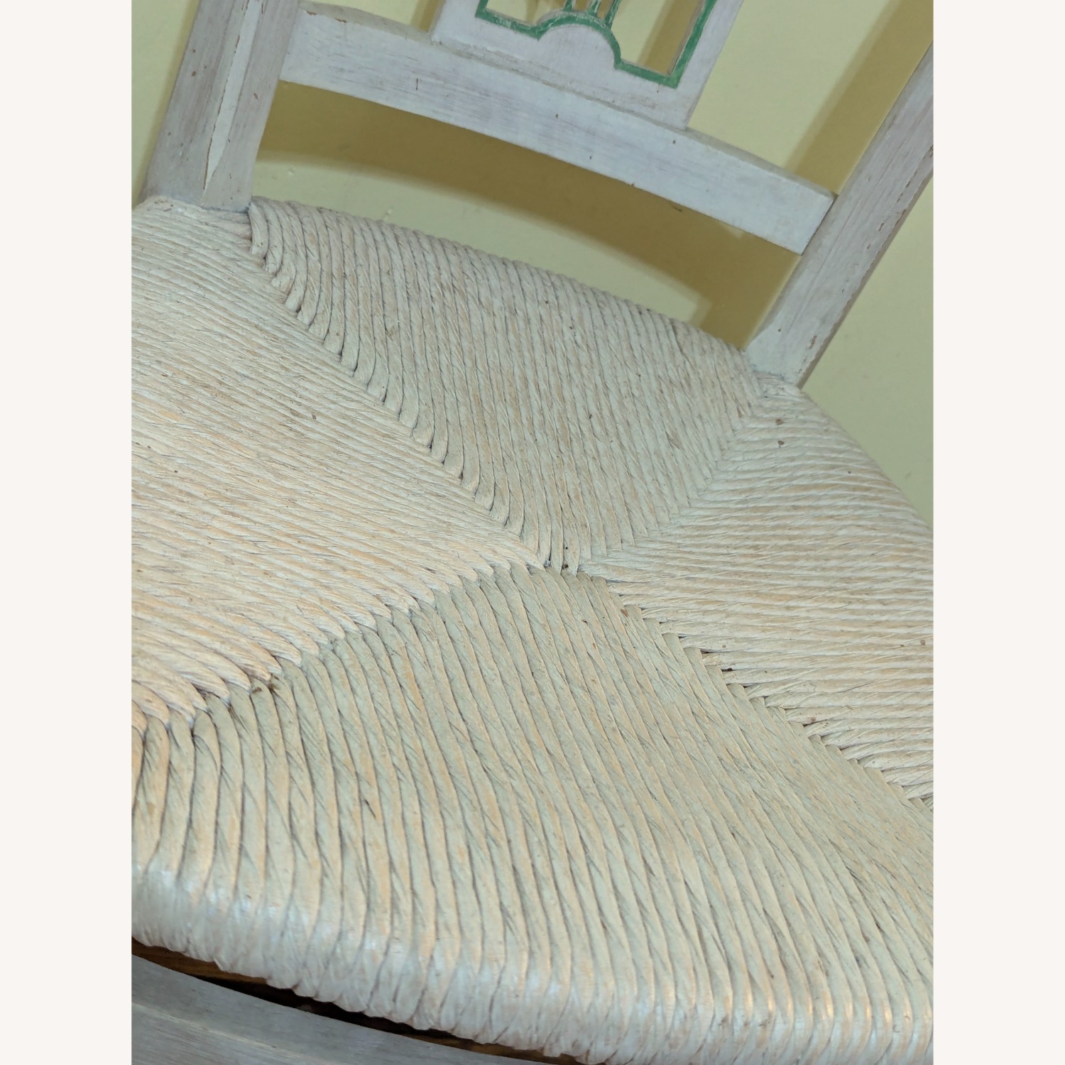 Vintage/Antique White Wood Dining Chairs - image-7