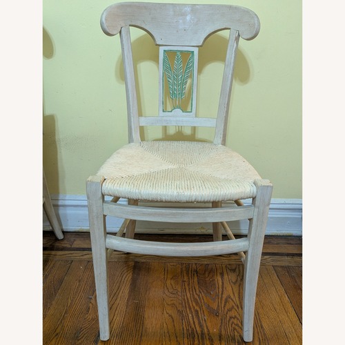 Used Vintage/Antique White Wood Dining Chairs for sale on AptDeco
