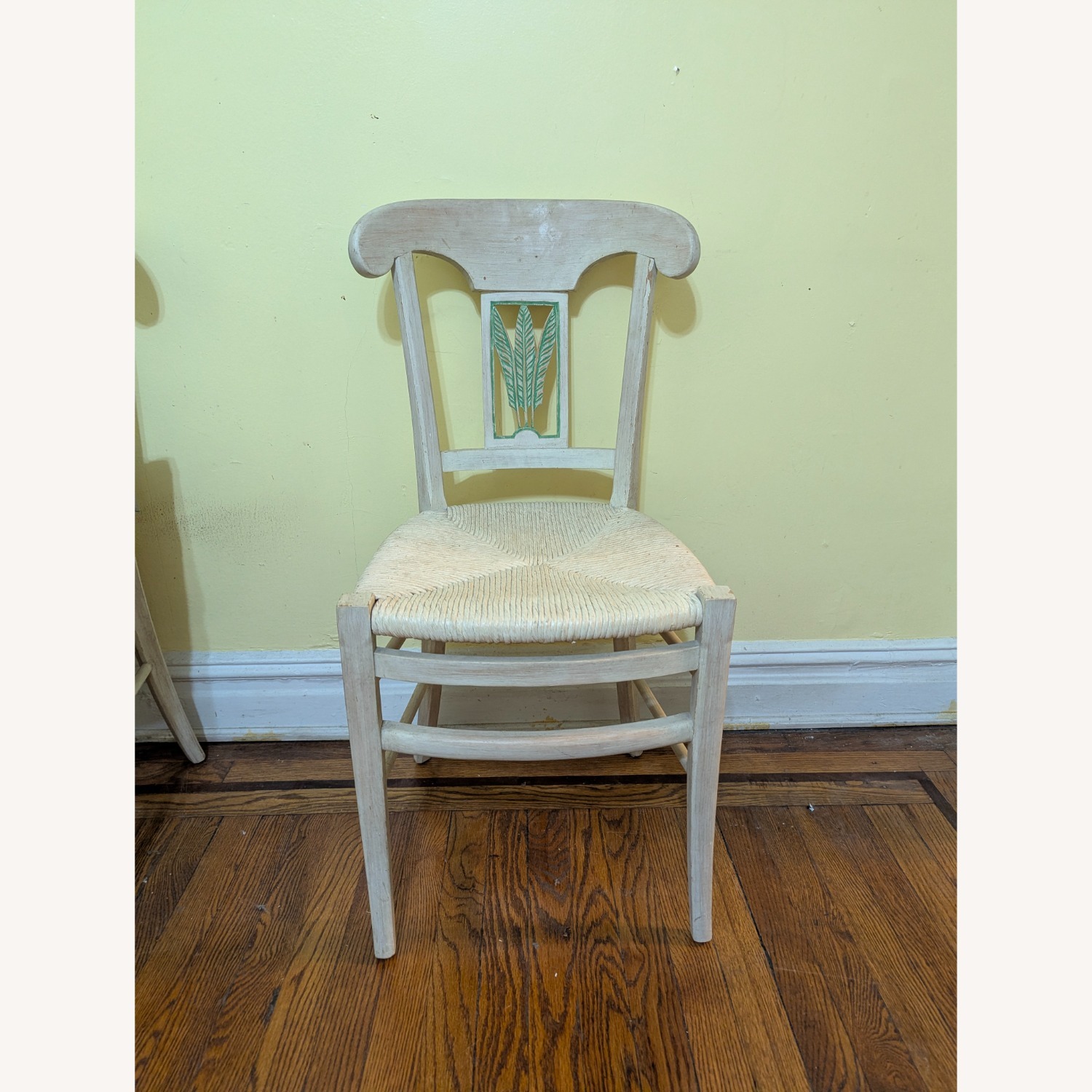 Vintage/Antique White Wood Dining Chairs - image-2
