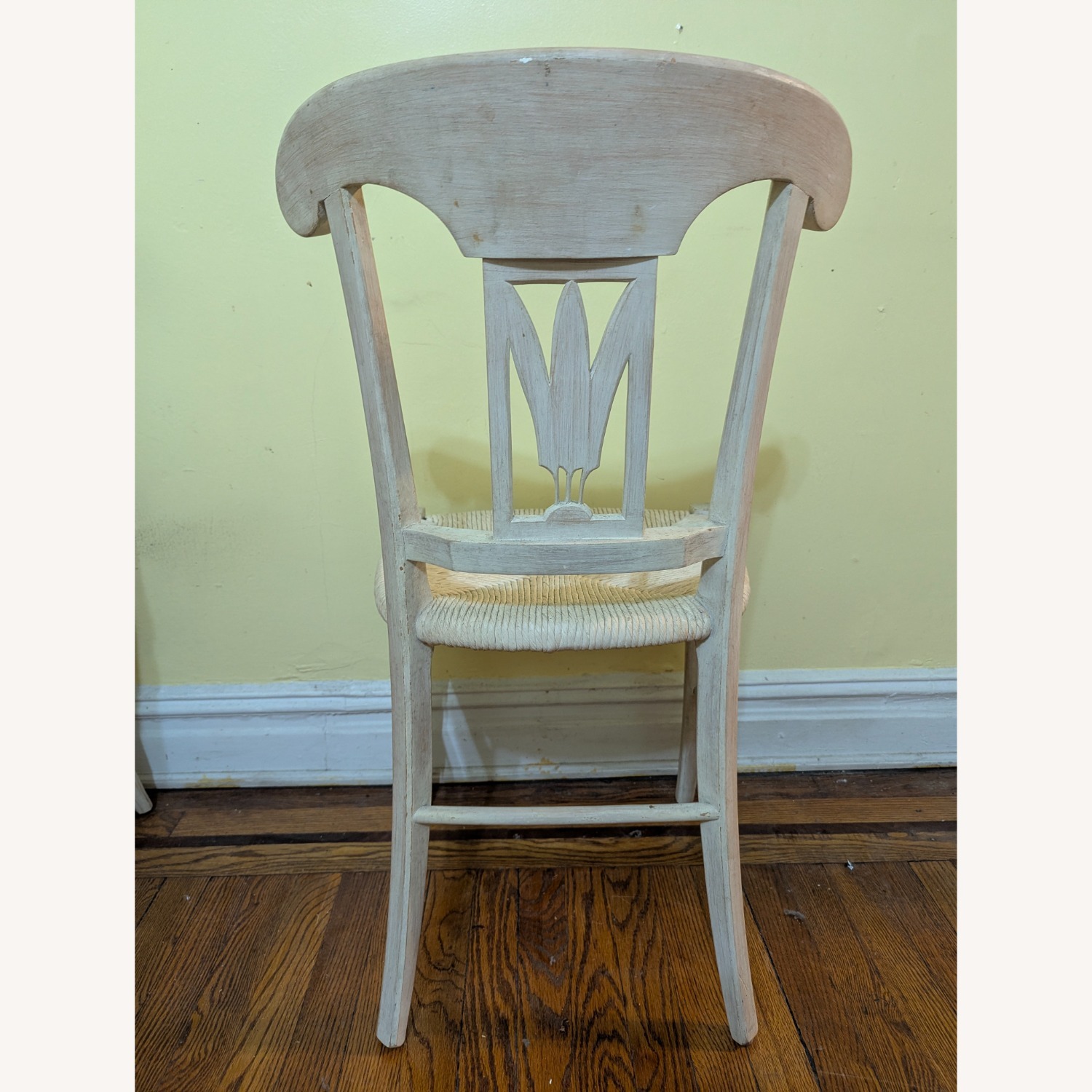 Vintage/Antique White Wood Dining Chairs - image-5