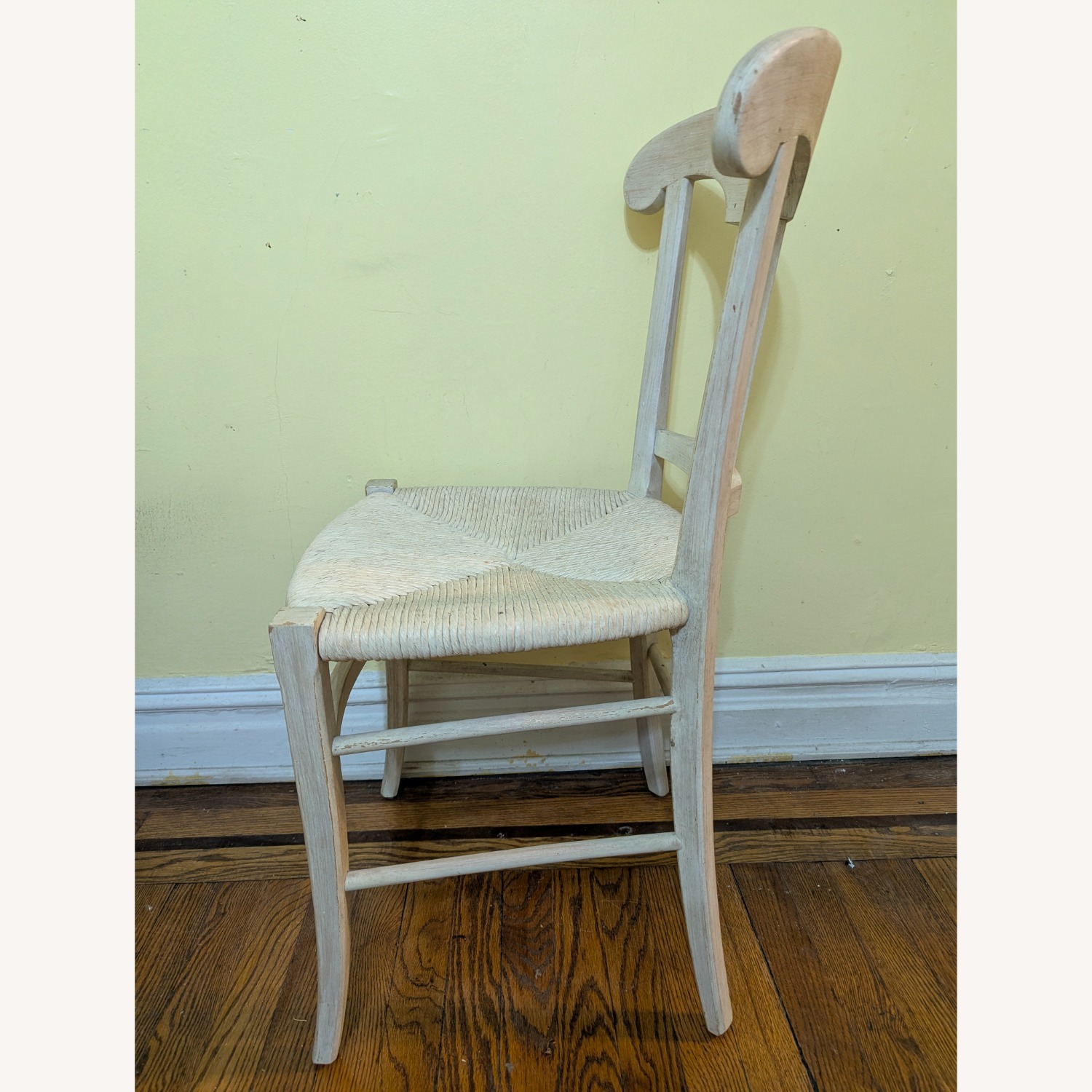 Vintage/Antique White Wood Dining Chairs - image-3