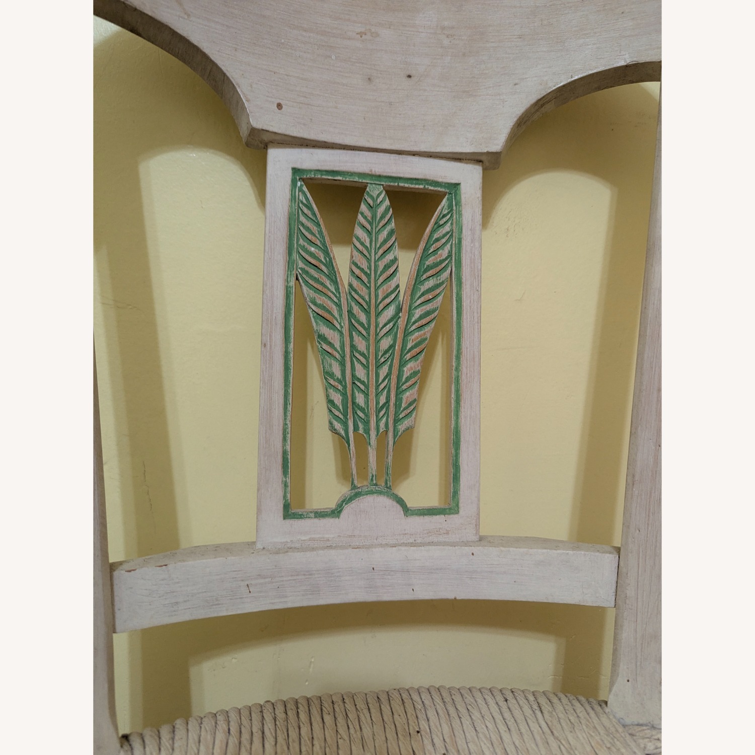 Vintage/Antique White Wood Dining Chairs - image-6