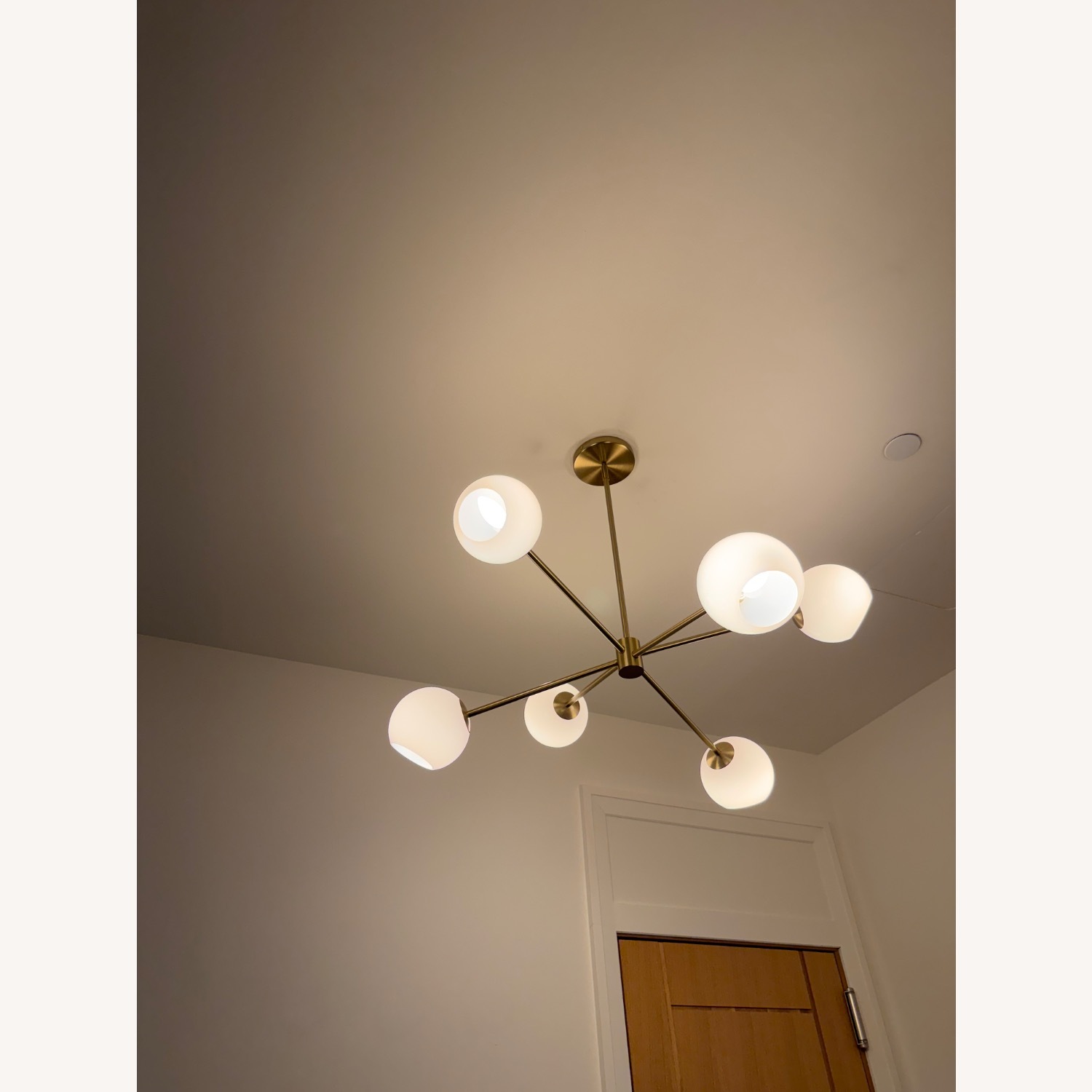 West Elm Staggered Glass 6-Light Chandelier (37")  - image-1