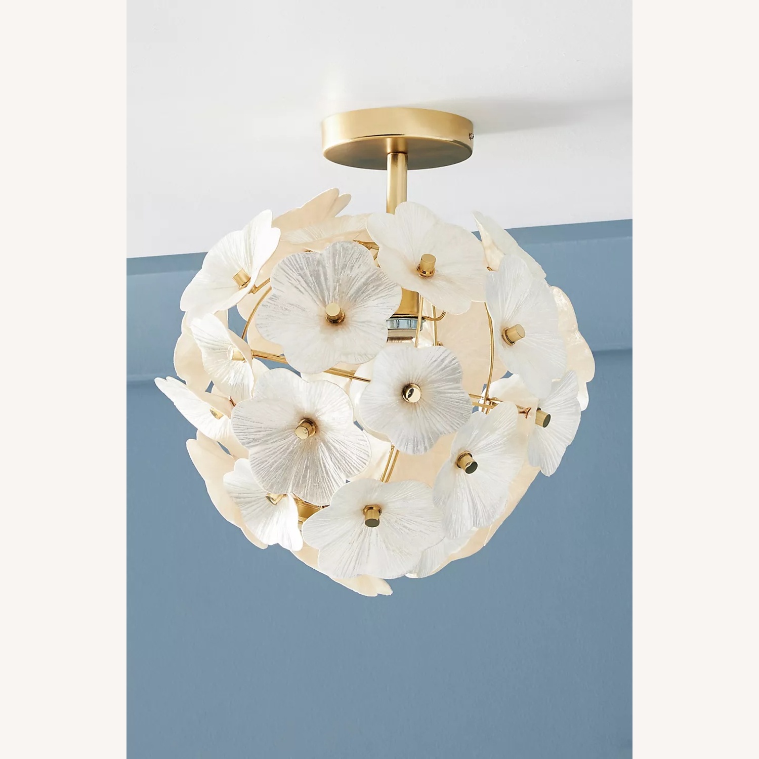 Anthropologie June Capiz Floral Flush Mount - image-4