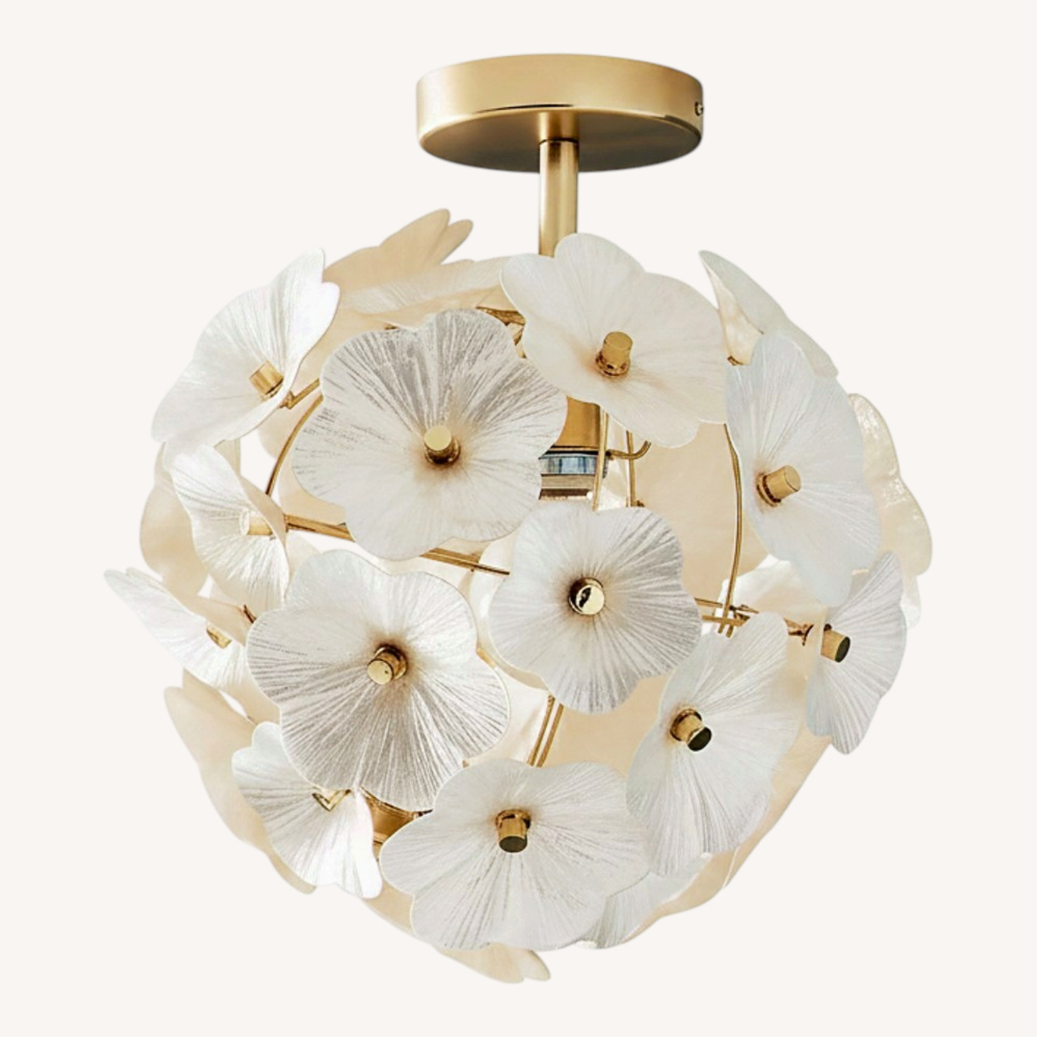 Anthropologie June Capiz Floral Flush Mount - image-0