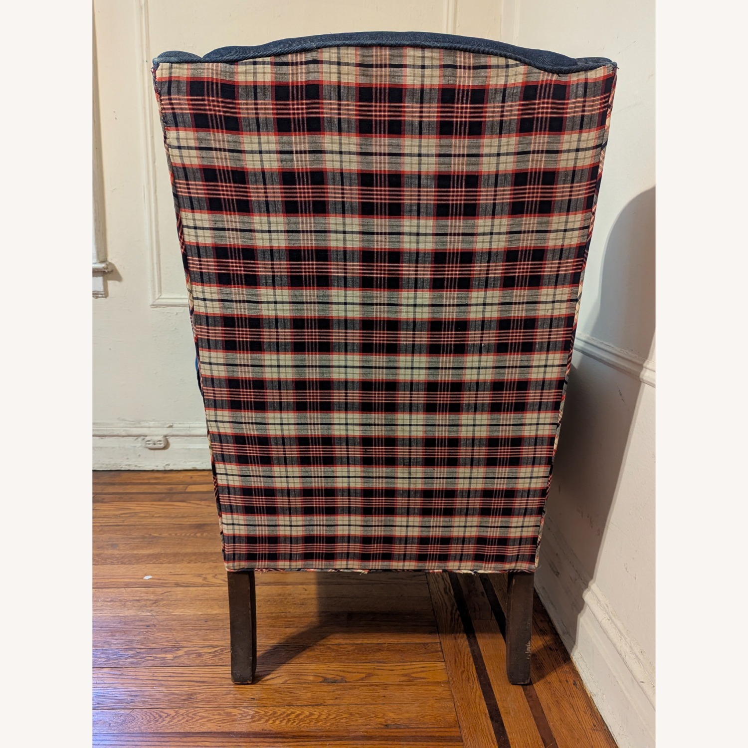 Vintage/Antique Finds Blue Fabric Armchair - image-5