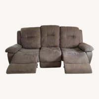 The Furniture Warehouse Light Brown Loveseat