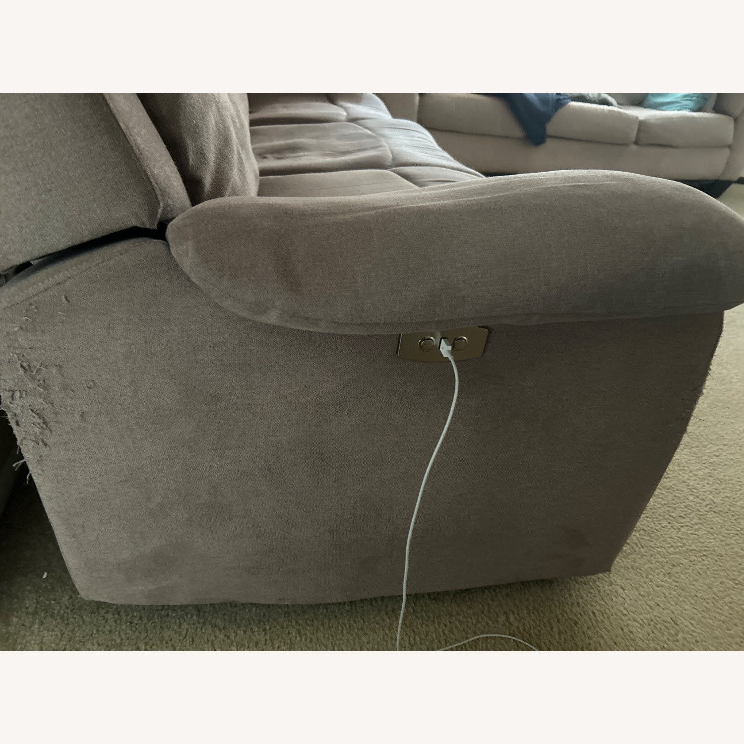 The Furniture Warehouse Light Brown Loveseat - image-2