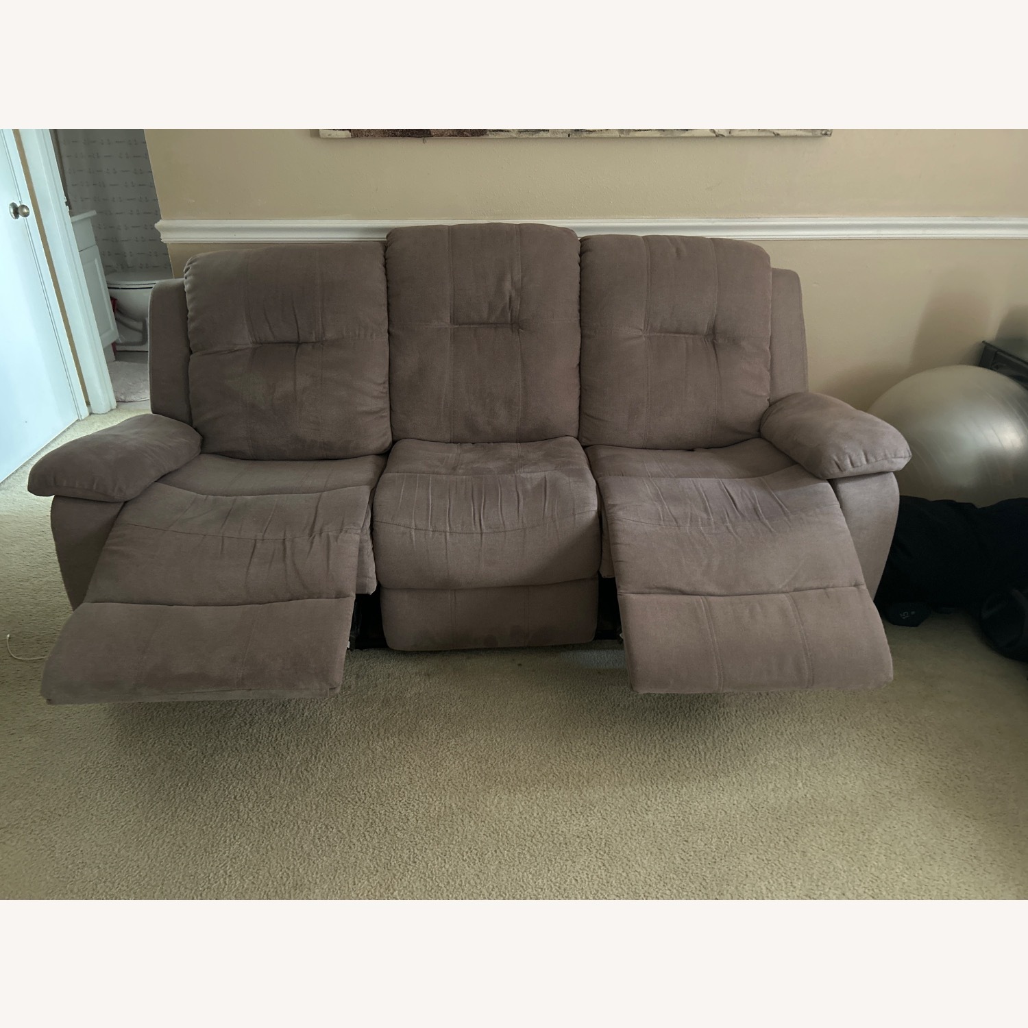 The Furniture Warehouse Light Brown Loveseat - image-4