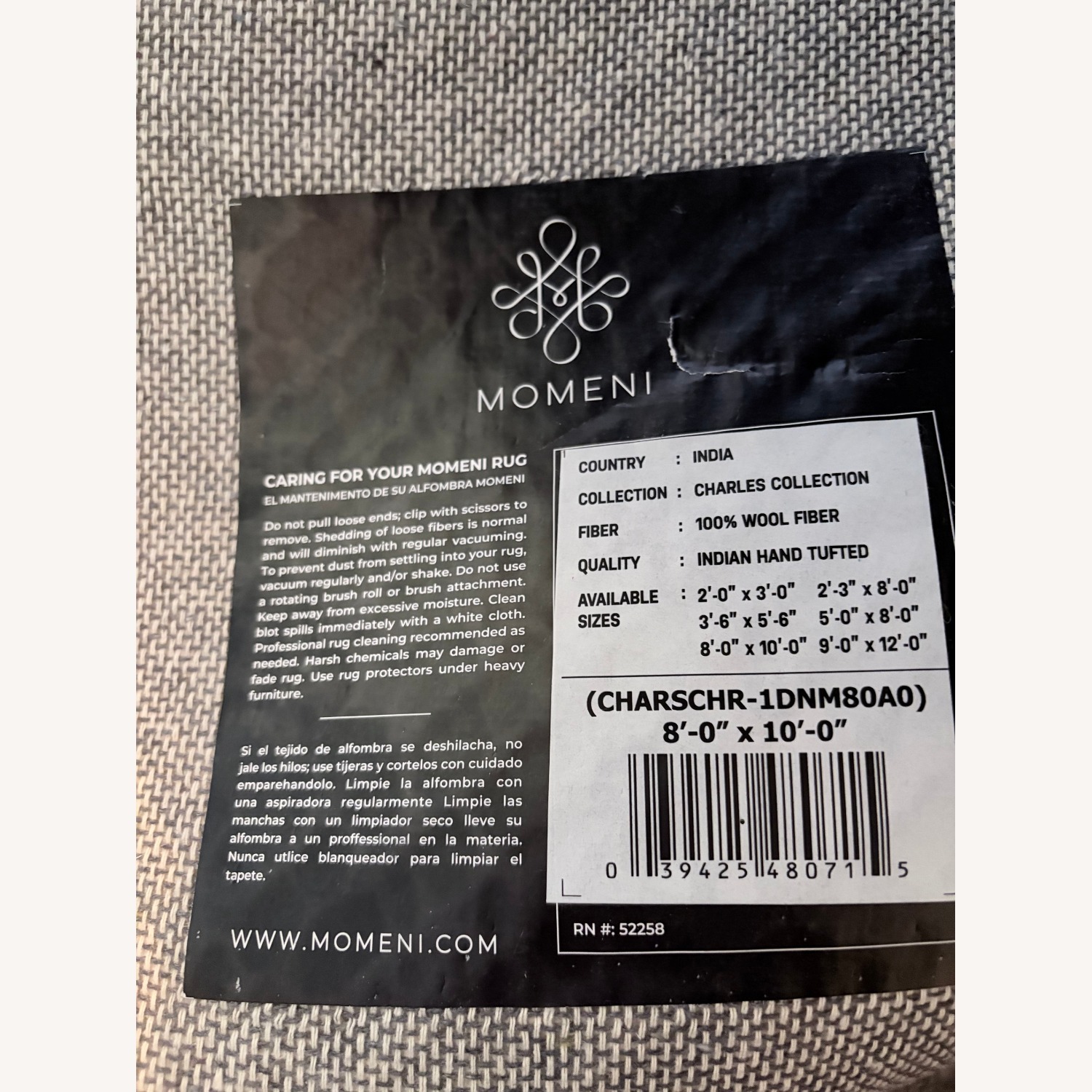 Momeni Wool Rug in Denim - image-2