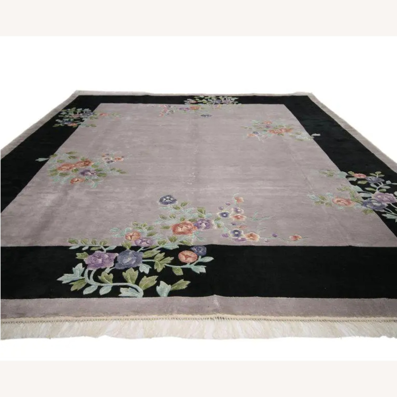 Vintage Silk Chinese Art Deco 8'x10' Rug - image-3