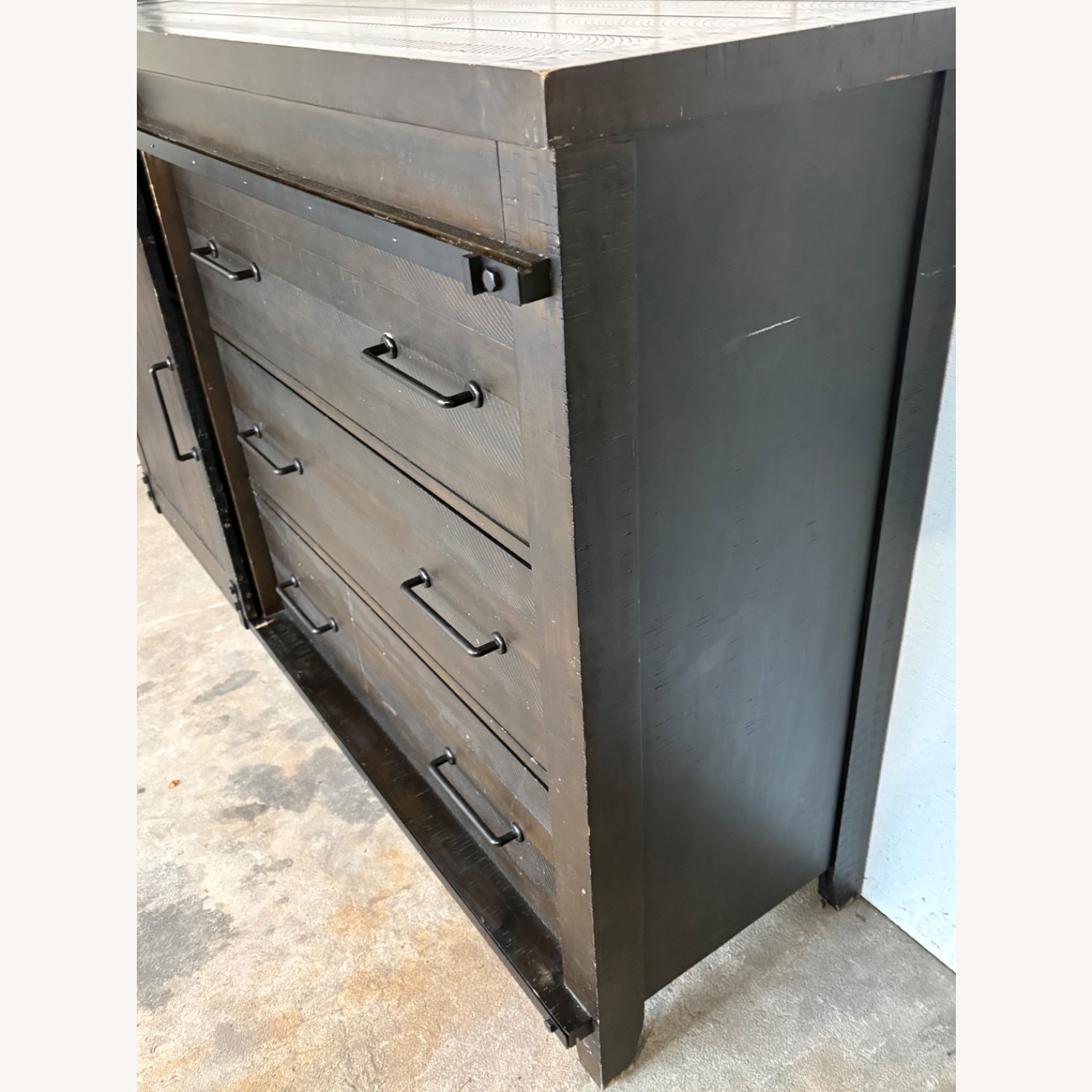 Montana Wooden 5 Drawer Dresser Dark Brown - image-3