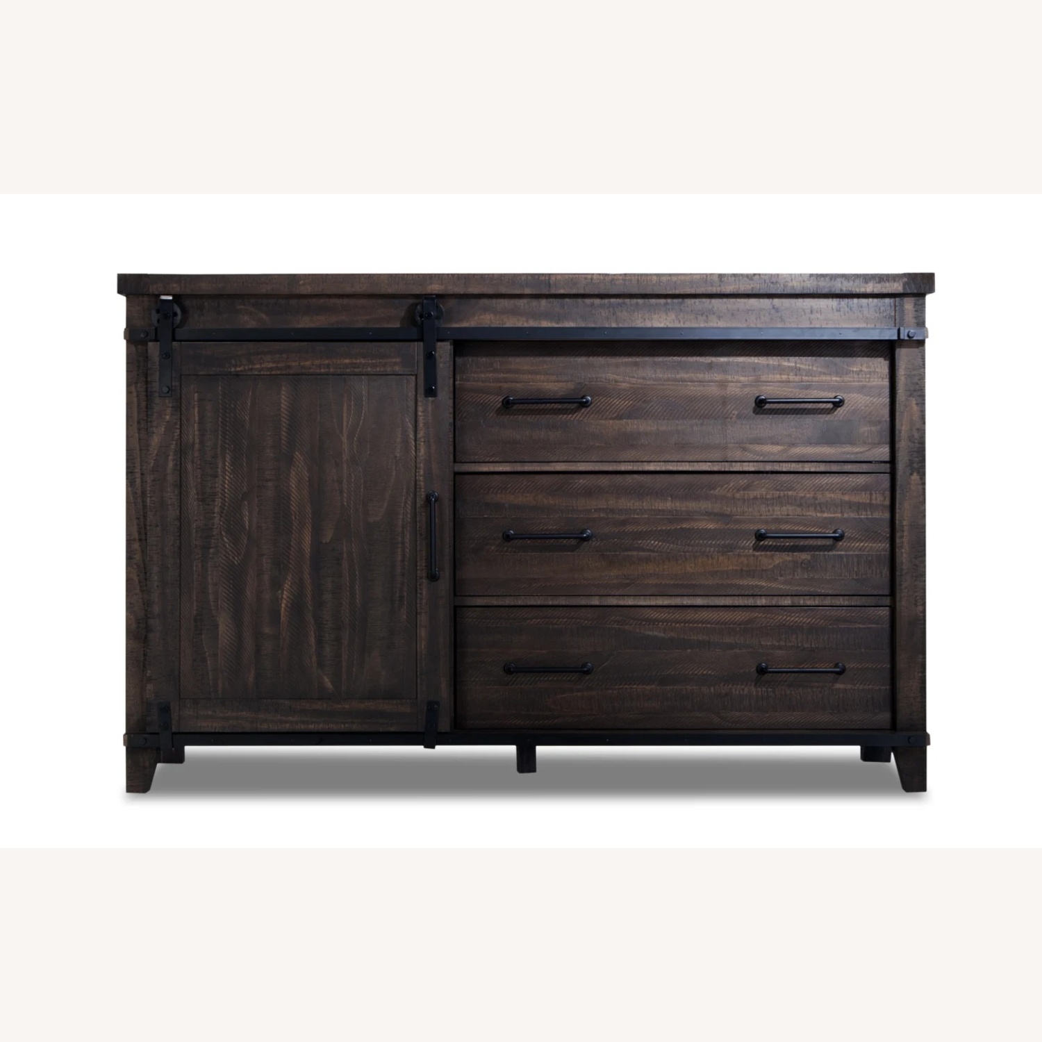 Montana Wooden 5 Drawer Dresser Dark Brown - image-14