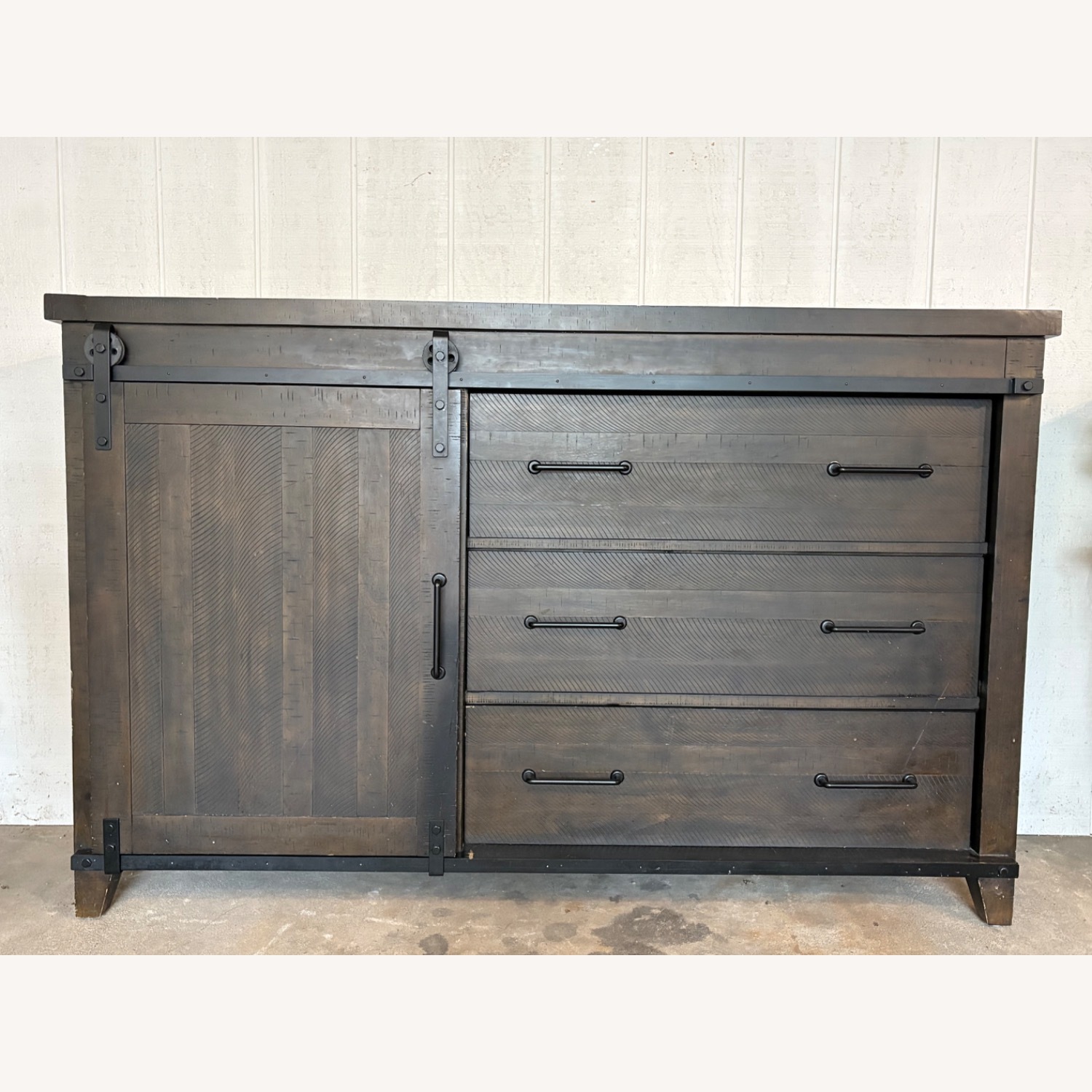 Montana Wooden 5 Drawer Dresser Dark Brown - image-11