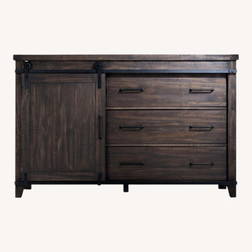 Used Montana Wooden 5 Drawer Dresser Dark Brown for sale on AptDeco