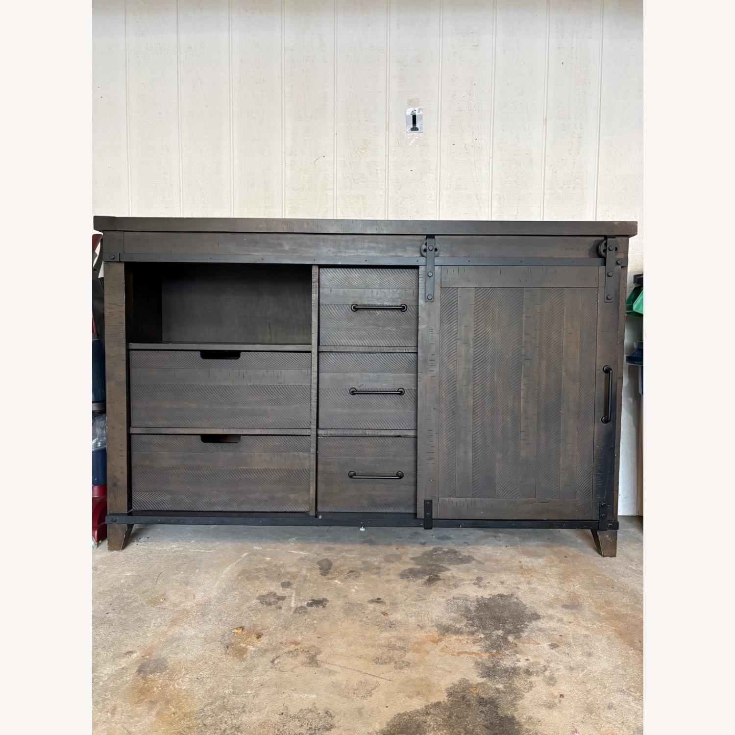 Montana Wooden 5 Drawer Dresser Dark Brown - image-13