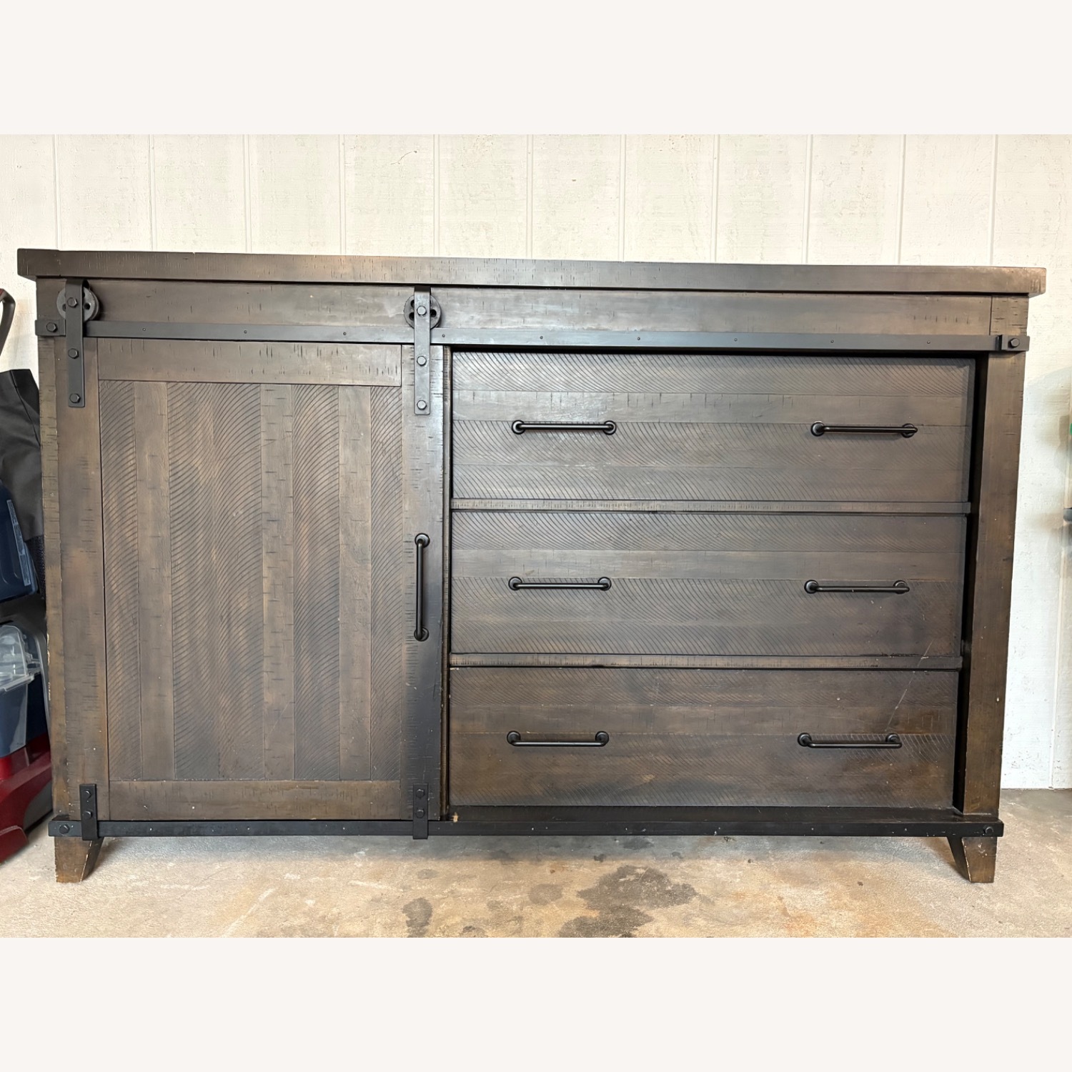 Montana Wooden 5 Drawer Dresser Dark Brown - image-12