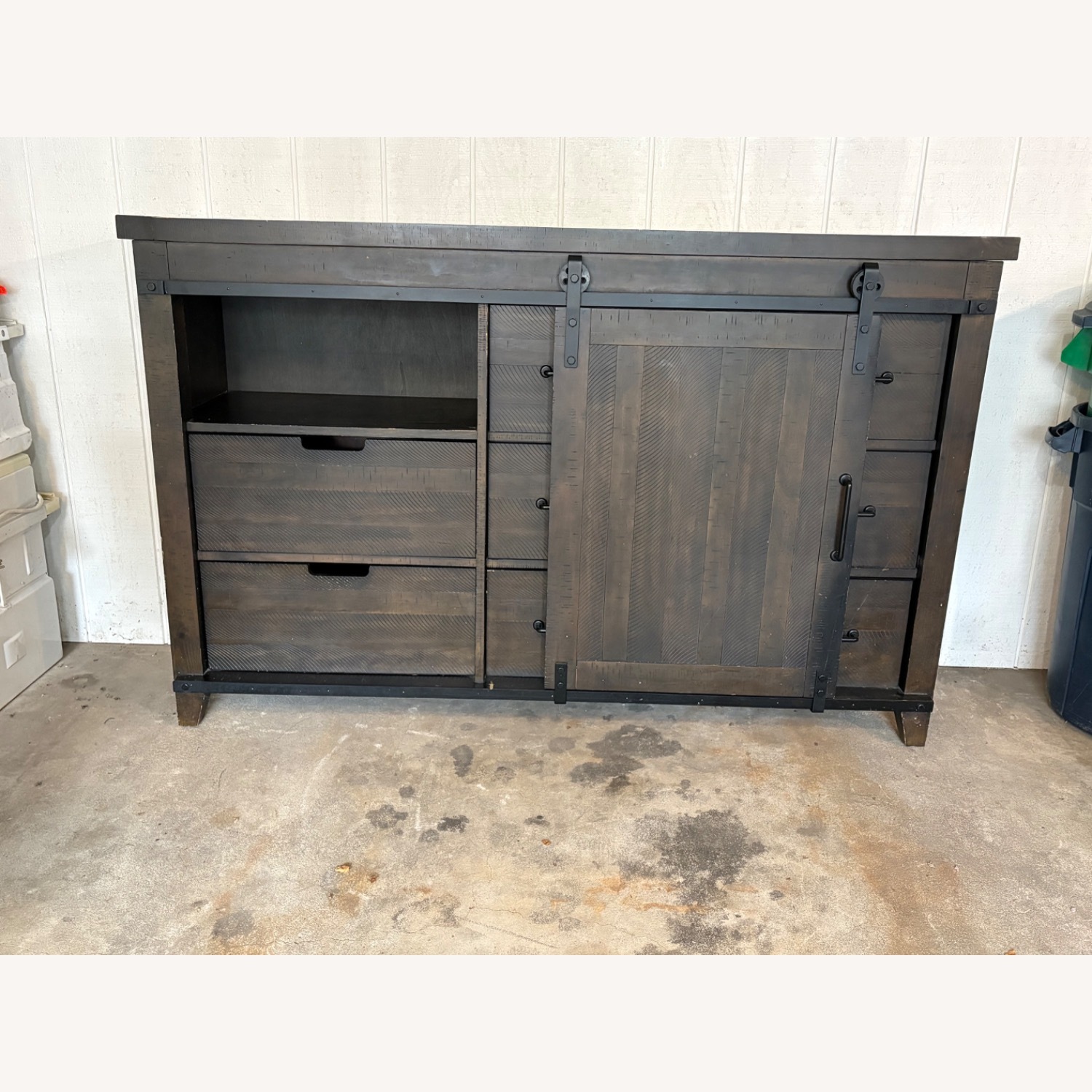Montana Wooden 5 Drawer Dresser Dark Brown - image-10