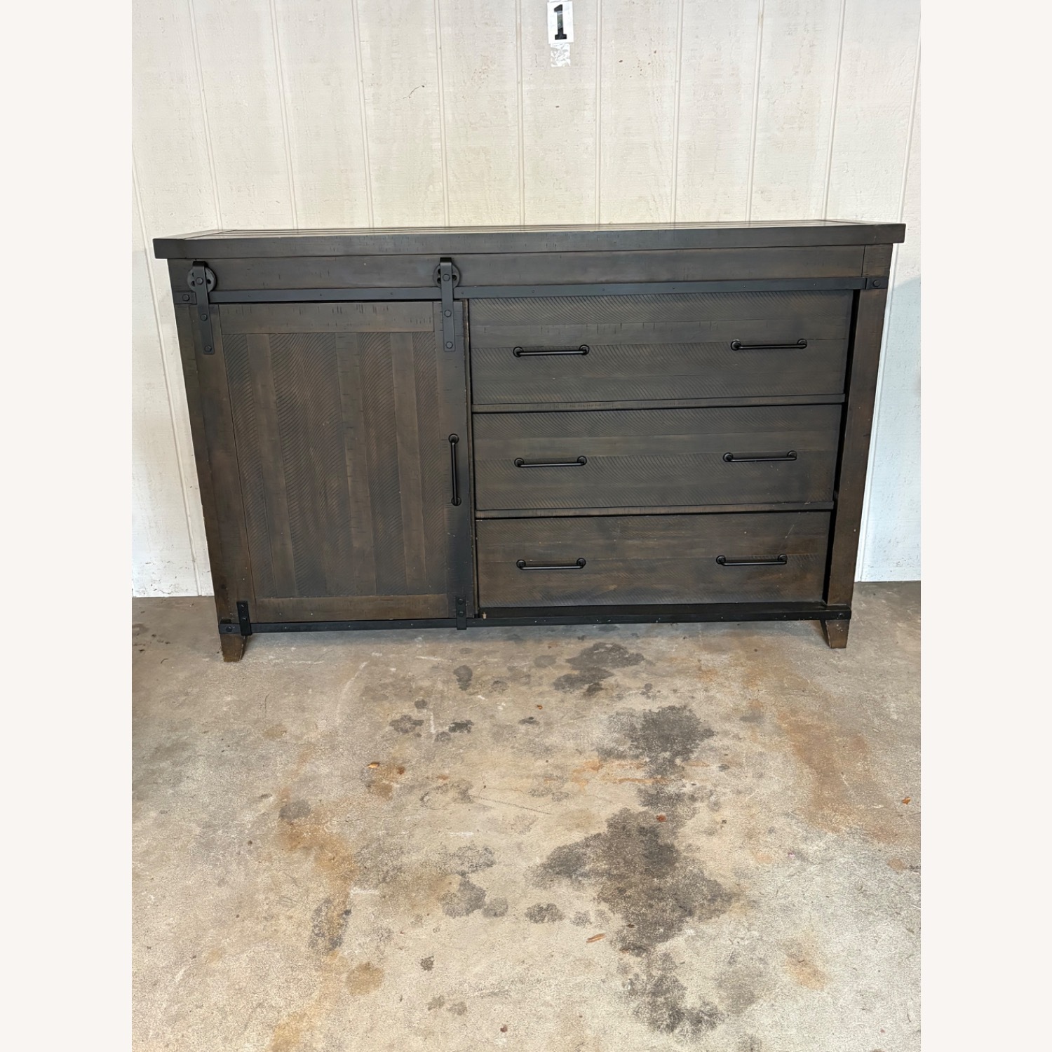 Montana Wooden 5 Drawer Dresser Dark Brown - image-1