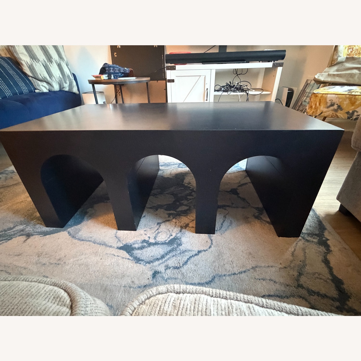 Urban Outfitters Mason Arc Black Wood Coffee Table - image-1