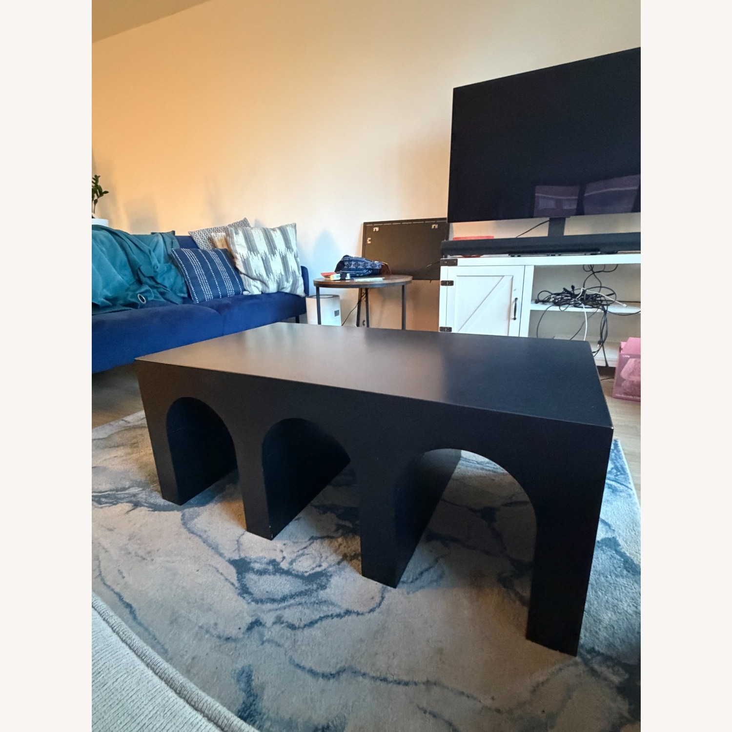 Urban Outfitters Mason Arc Black Wood Coffee Table - image-2