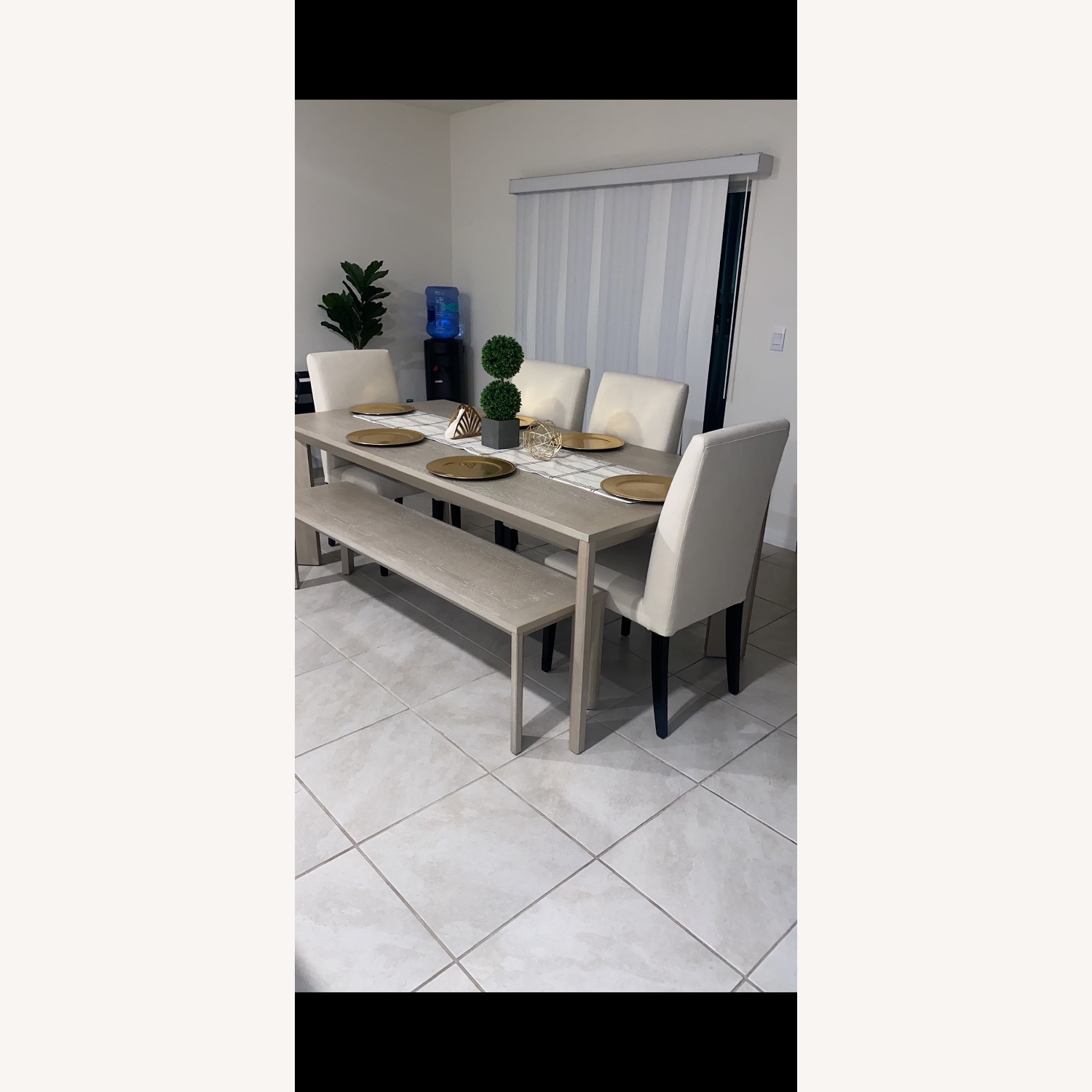 City Furniture Light Gray Rectangular Dining Room Table Set  - image-4