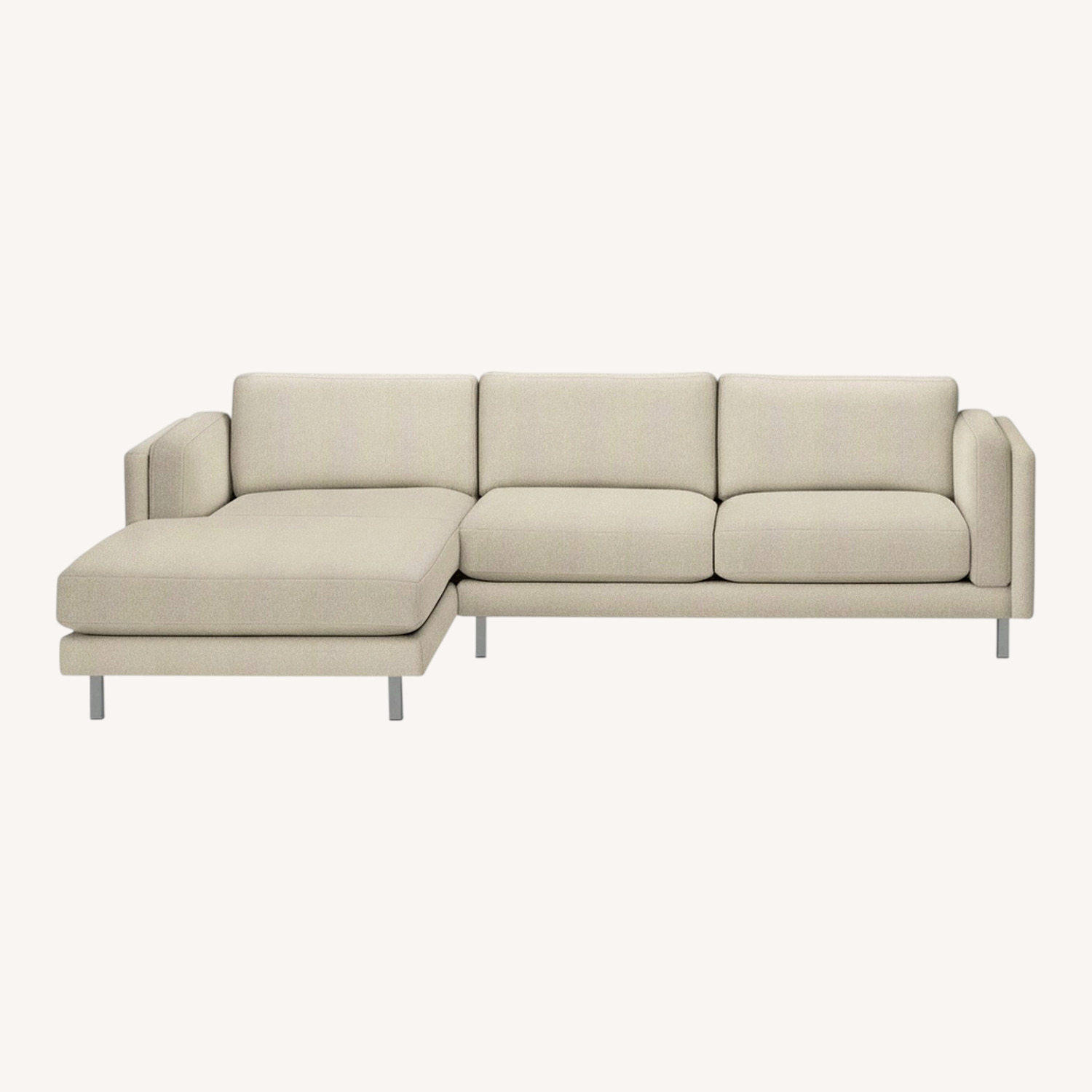 Room & Board Cade White Fabric 2 Piece Sectional - image-0